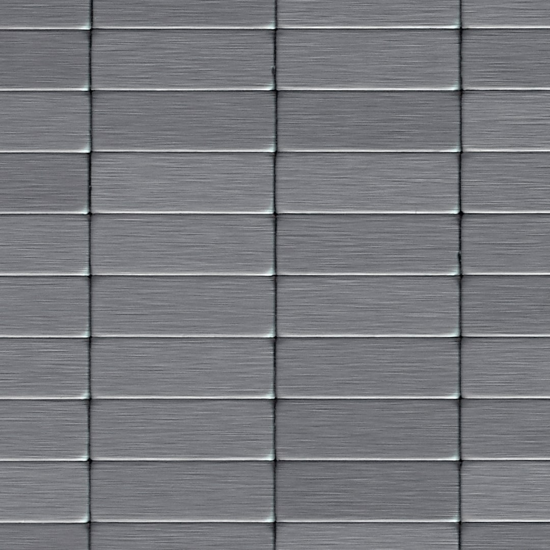 SpeedTiles SAM-ID119-5 Sample - Urbain DG Dark Gray 4-in x 4-in Brushed Metal Patterned Wall Tile