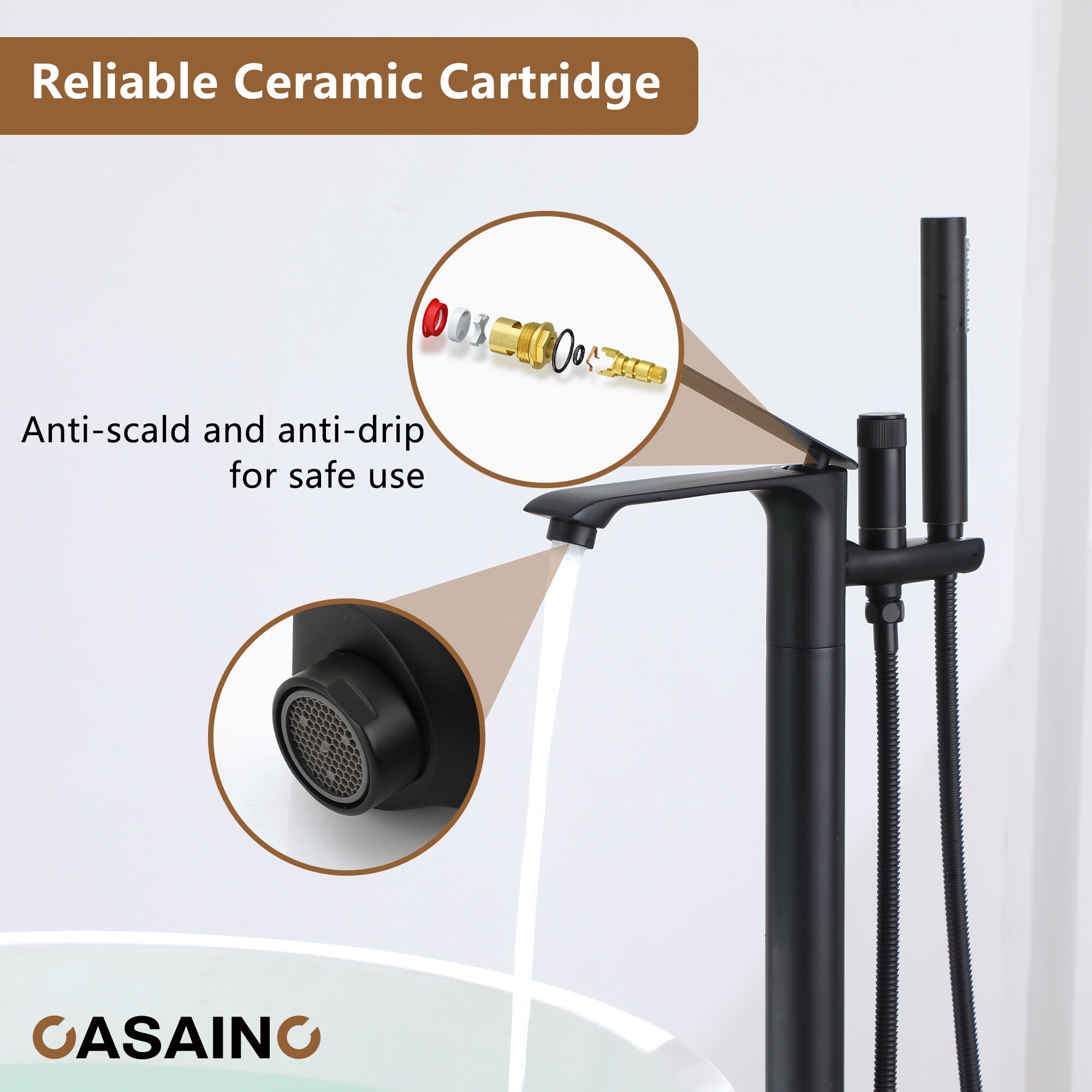 CASAINC CASA08CP-10 Roman-Tub-Faucets - View #6