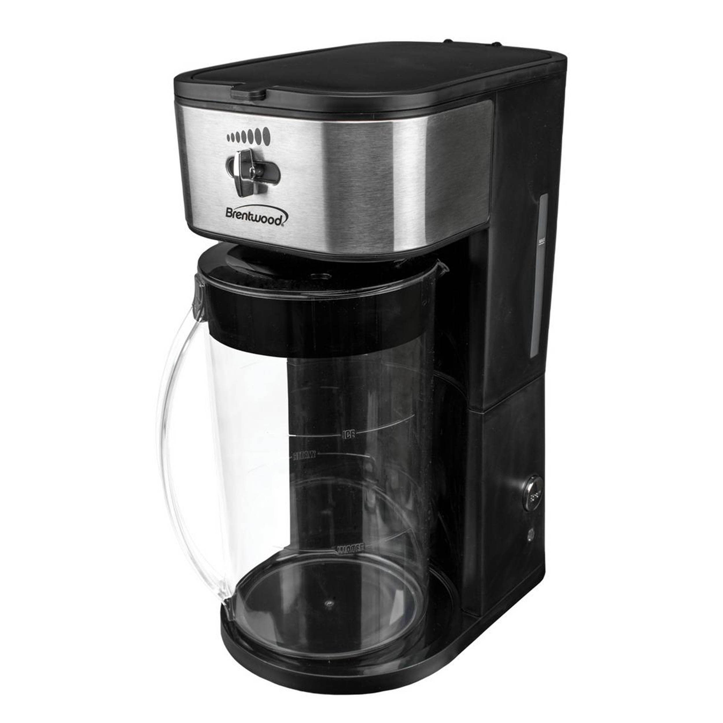Brentwood 10 oz. Black Cordless Electric Milk Frother with Warmer