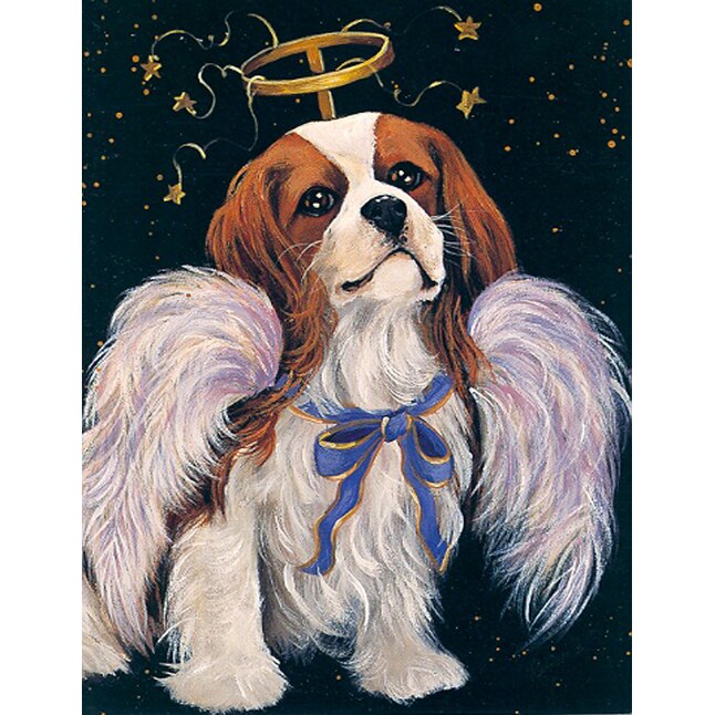 Precious Pet Paintings Cavalier King Charles Spaniel 1.04-ft W x 1.5-ft ...