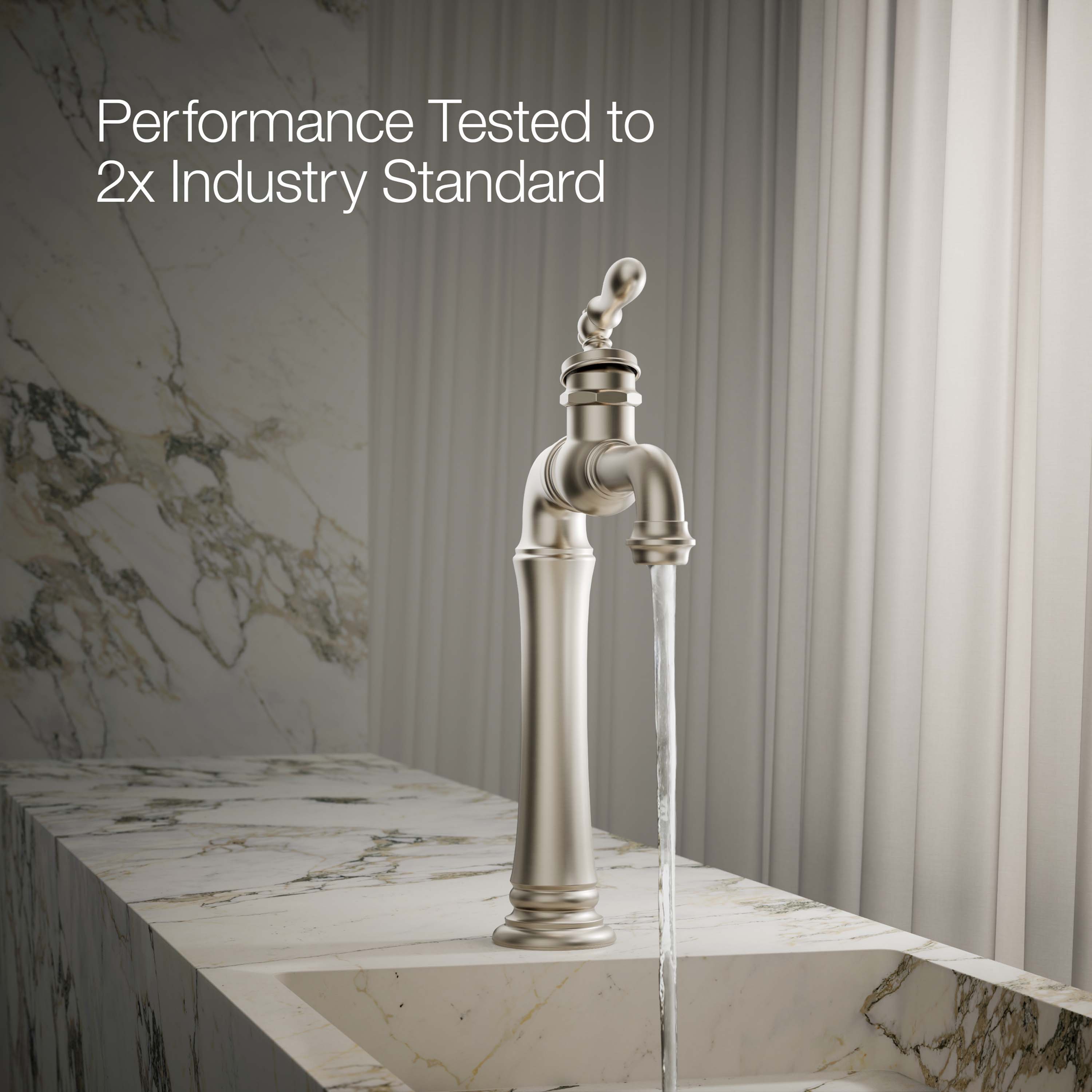 Vibrant Brushed Nickel Single Handle Bathroom Faucet