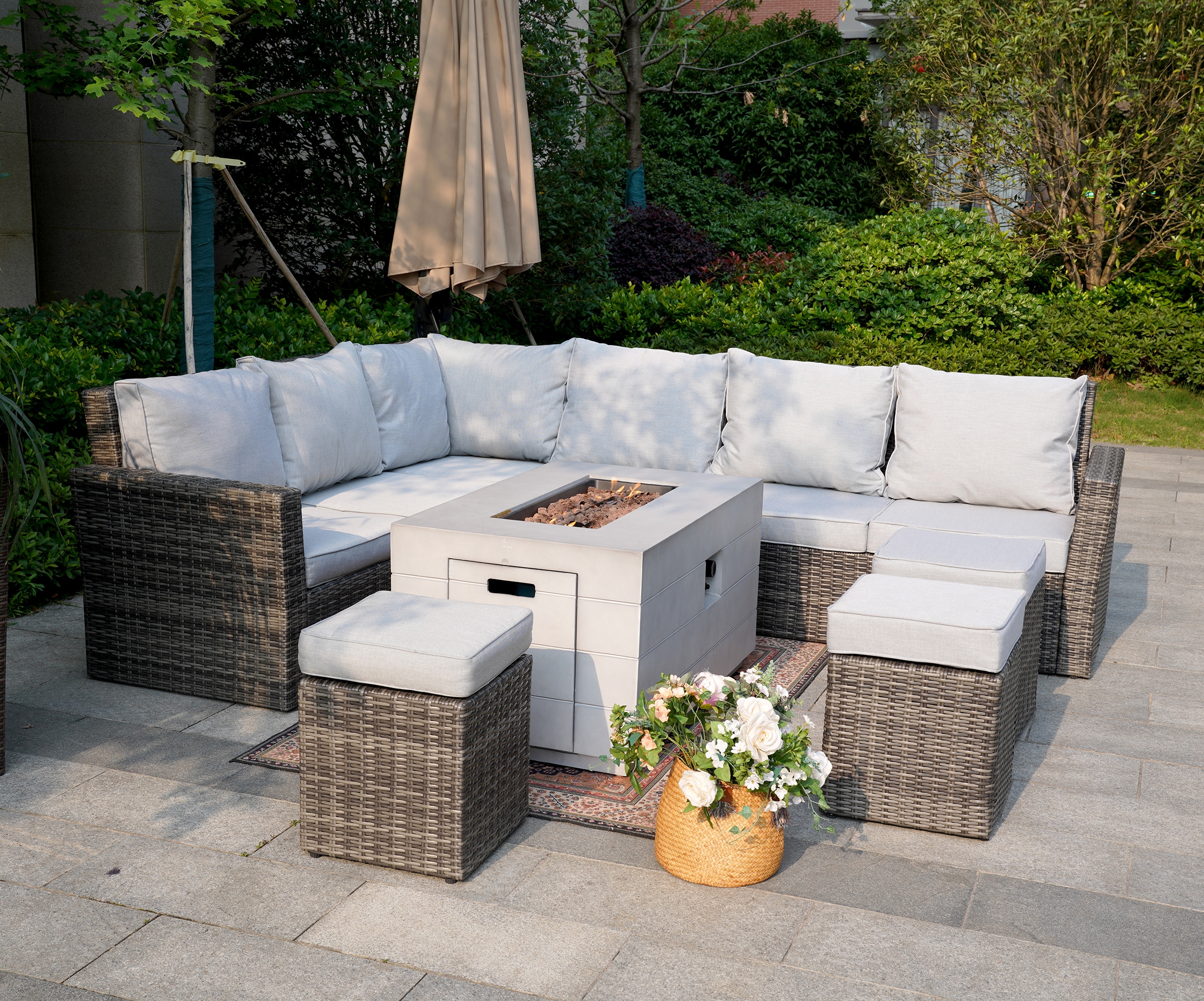 Moda Furnishings MAG-2150-1403-G Patio-Conversation-Sets - View #3
