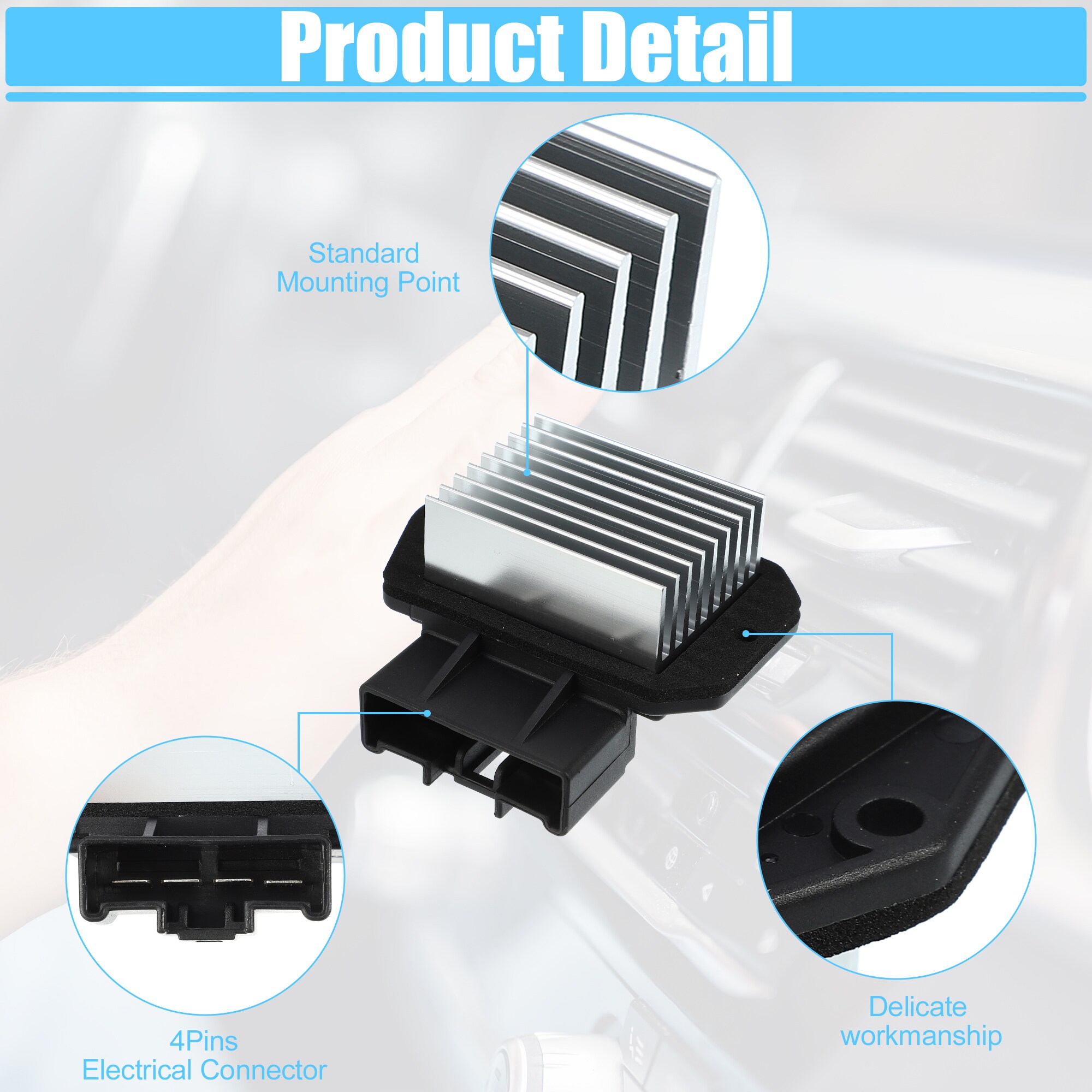 Unique Bargains HVAC Heater Blower Motor Resistor Temp Control ...