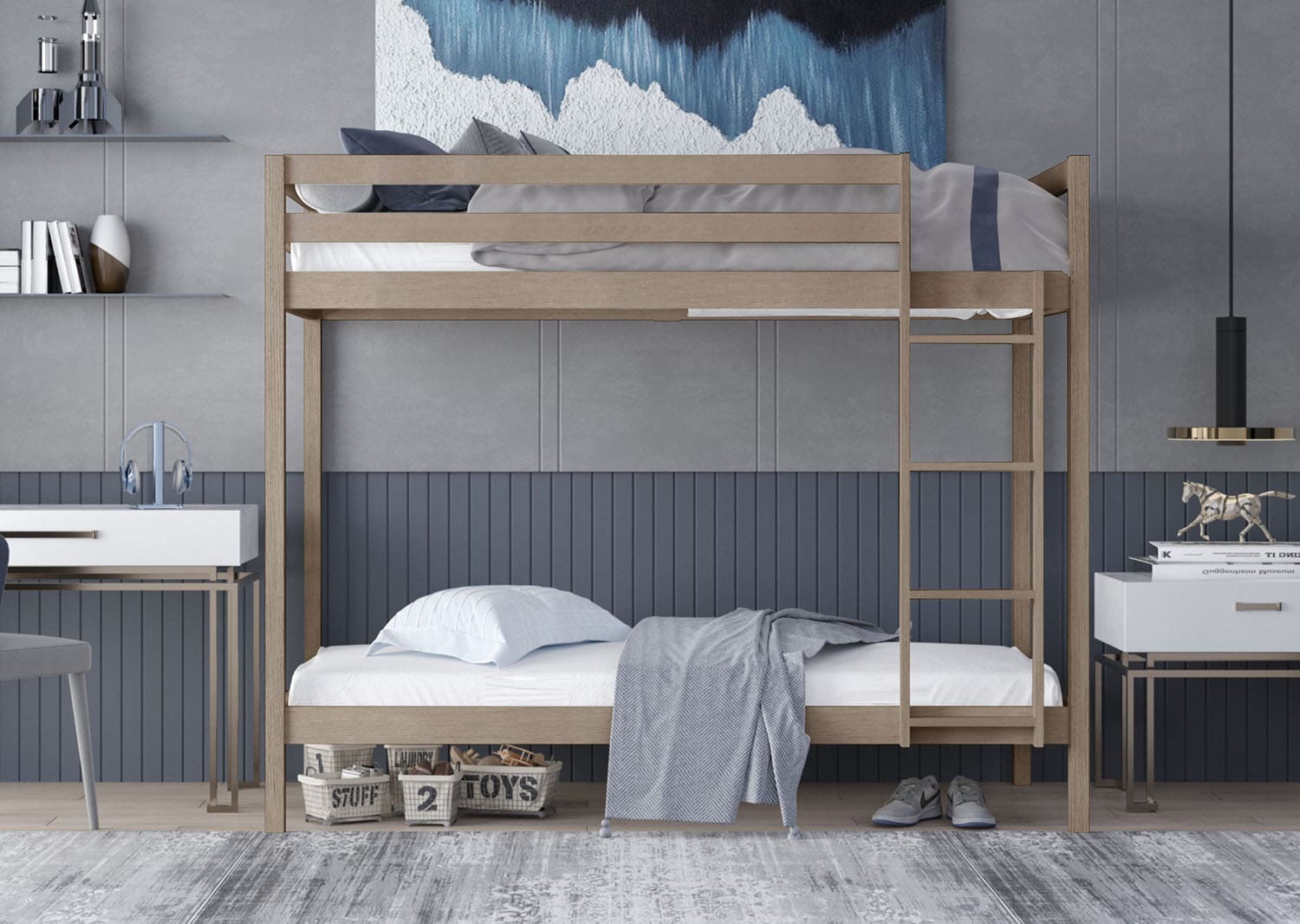 ChaletPosh C246TTBB-AGY-WD Bunk-Beds - View #2