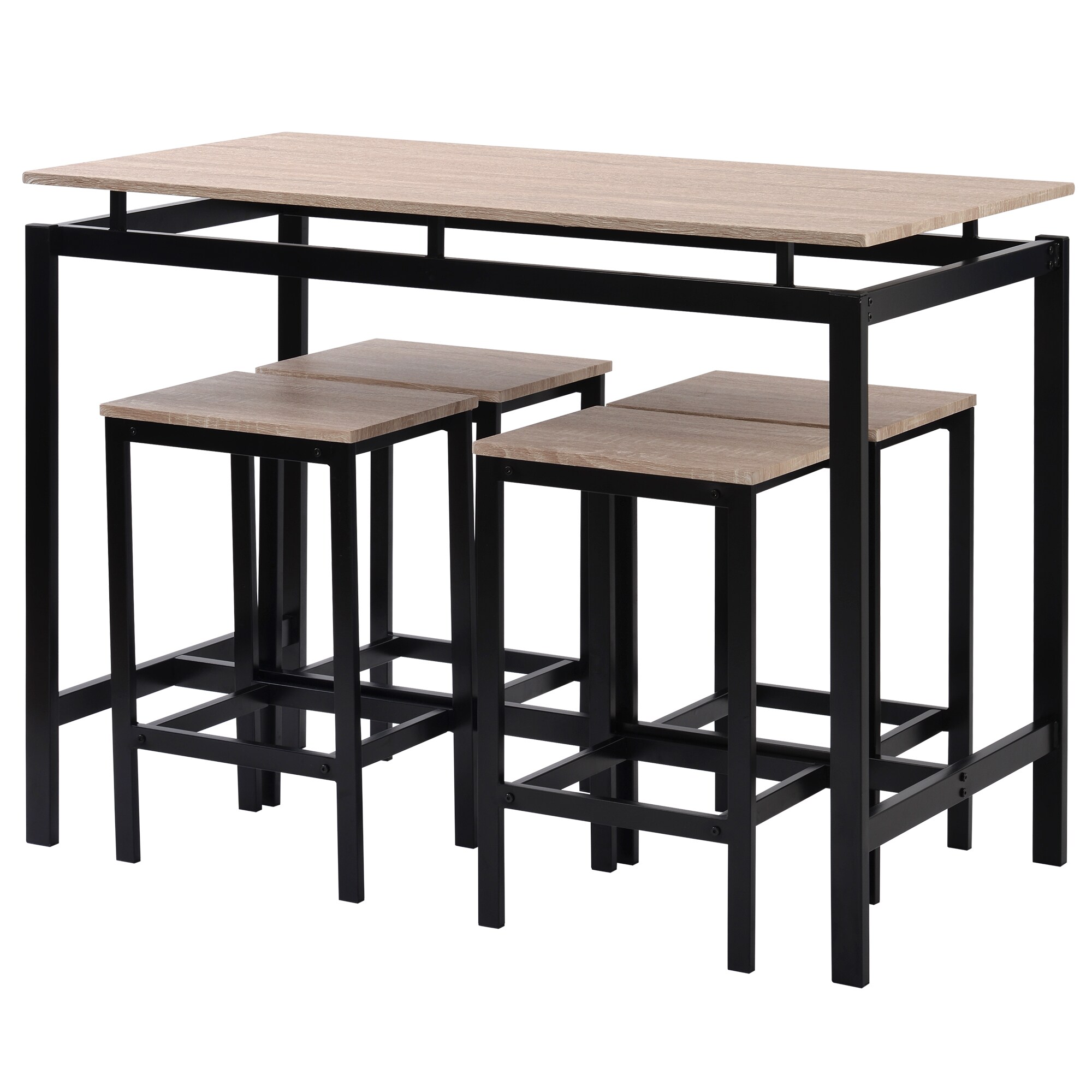CASAINC TO-903-BE Oak Contemporary/Modern Dining Room Set with Rectangular Table (Seats 4)