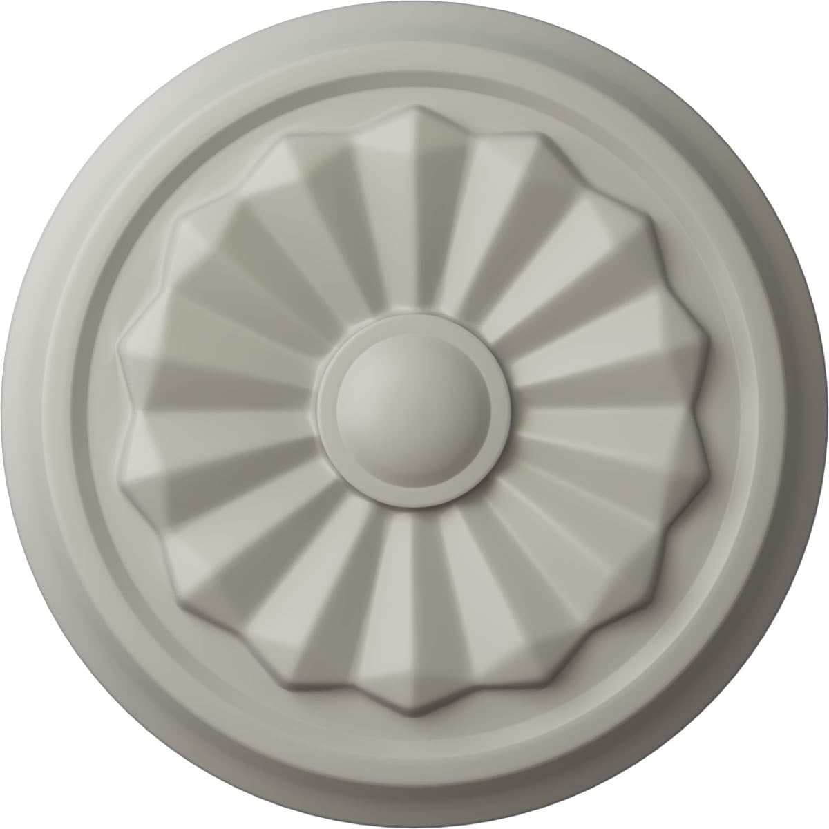 Ekena Millwork CM07OLPCF Olivia 7.875-in W x 7.875-in L Painted Pot Of Cream Polyurethane Whole Ceiling Medallion