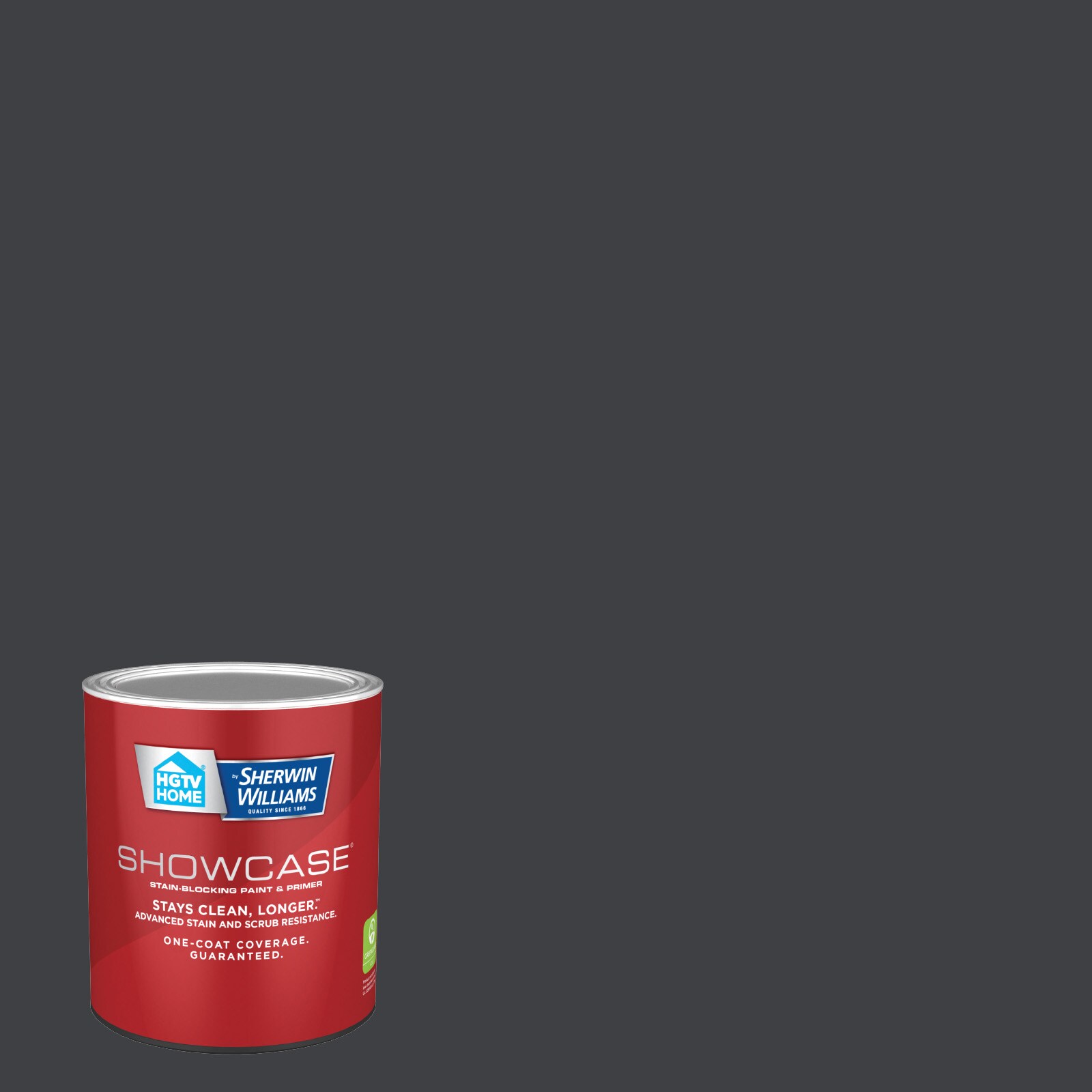 HGTV HOME by Sherwin-Williams 4011-2-935227 Showcase Semi-gloss Dark Kettle Black 4011-2 Acrylic Interior Paint Paint + Primer ( 1-quart )