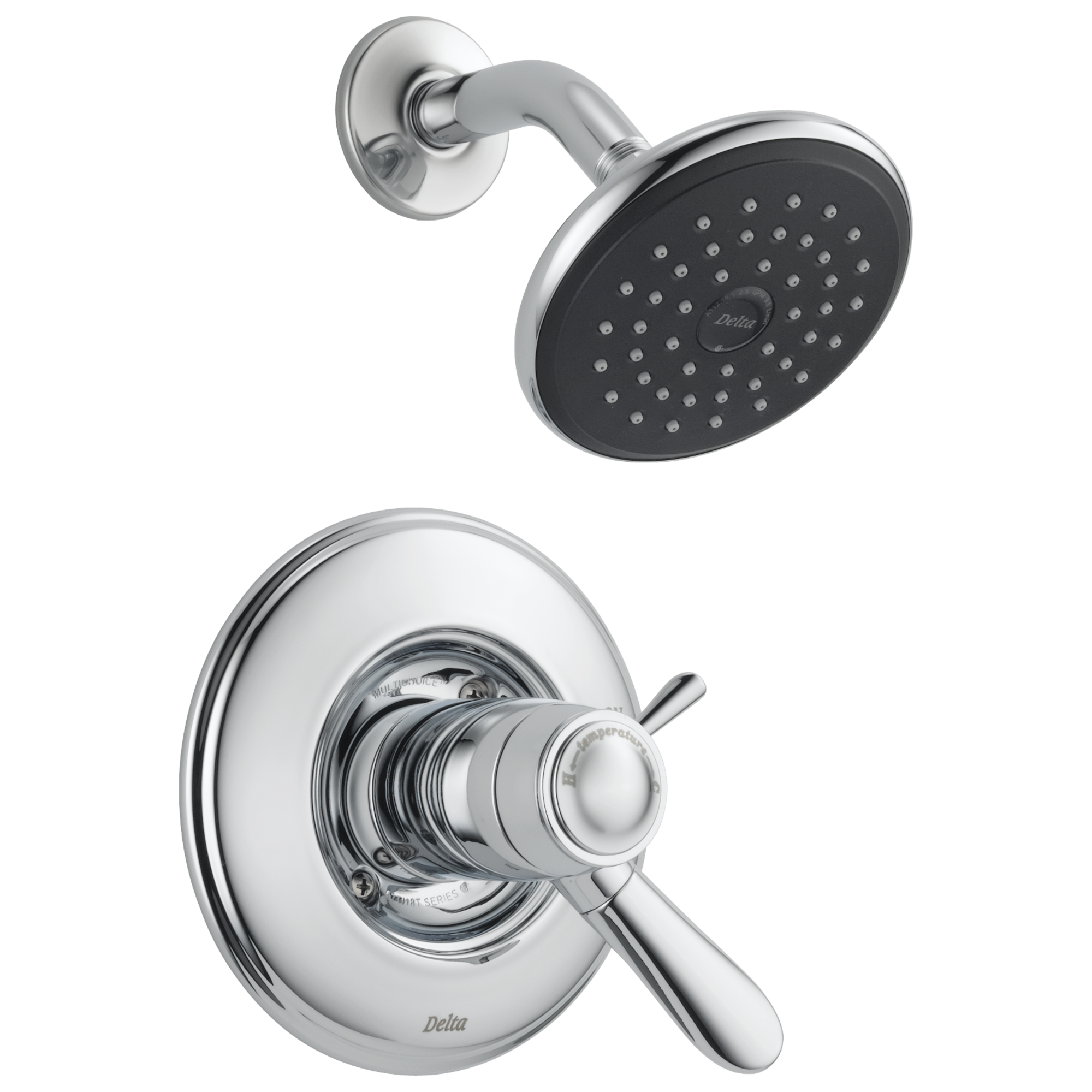Delta T17T238 Lahara Thermostatic Chrome 2-handle Single function 5.125-Inches Round Shower Faucet