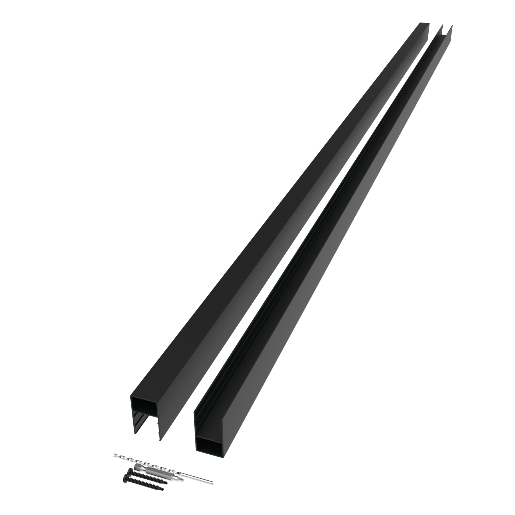 Freedom 73050310 Alloy Matte Black Metal U-channel For Vinyl Fence 2-Pack