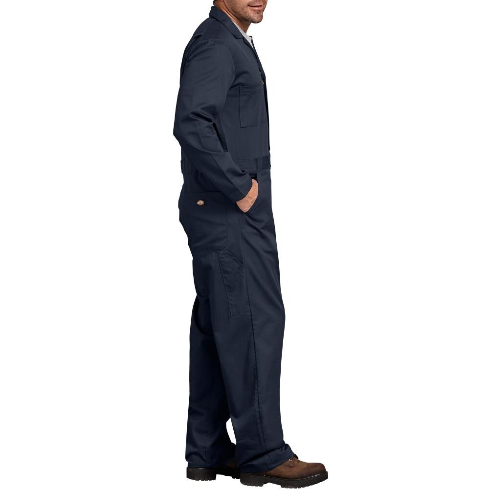 Dickies Men's Dark Navy Long Twill Coverall (4Xl) at Lowes.com