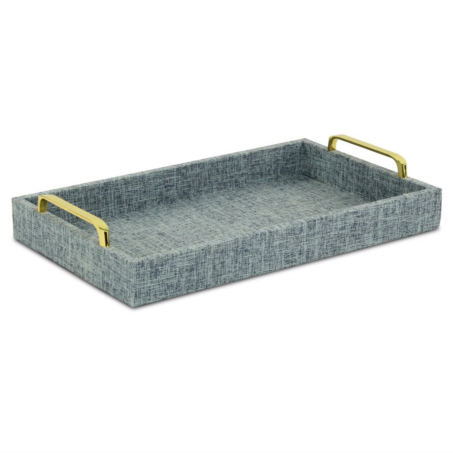 HomeRoots 4000401791 2.5-in x 15.75-in Blue Rectangle Serving Tray