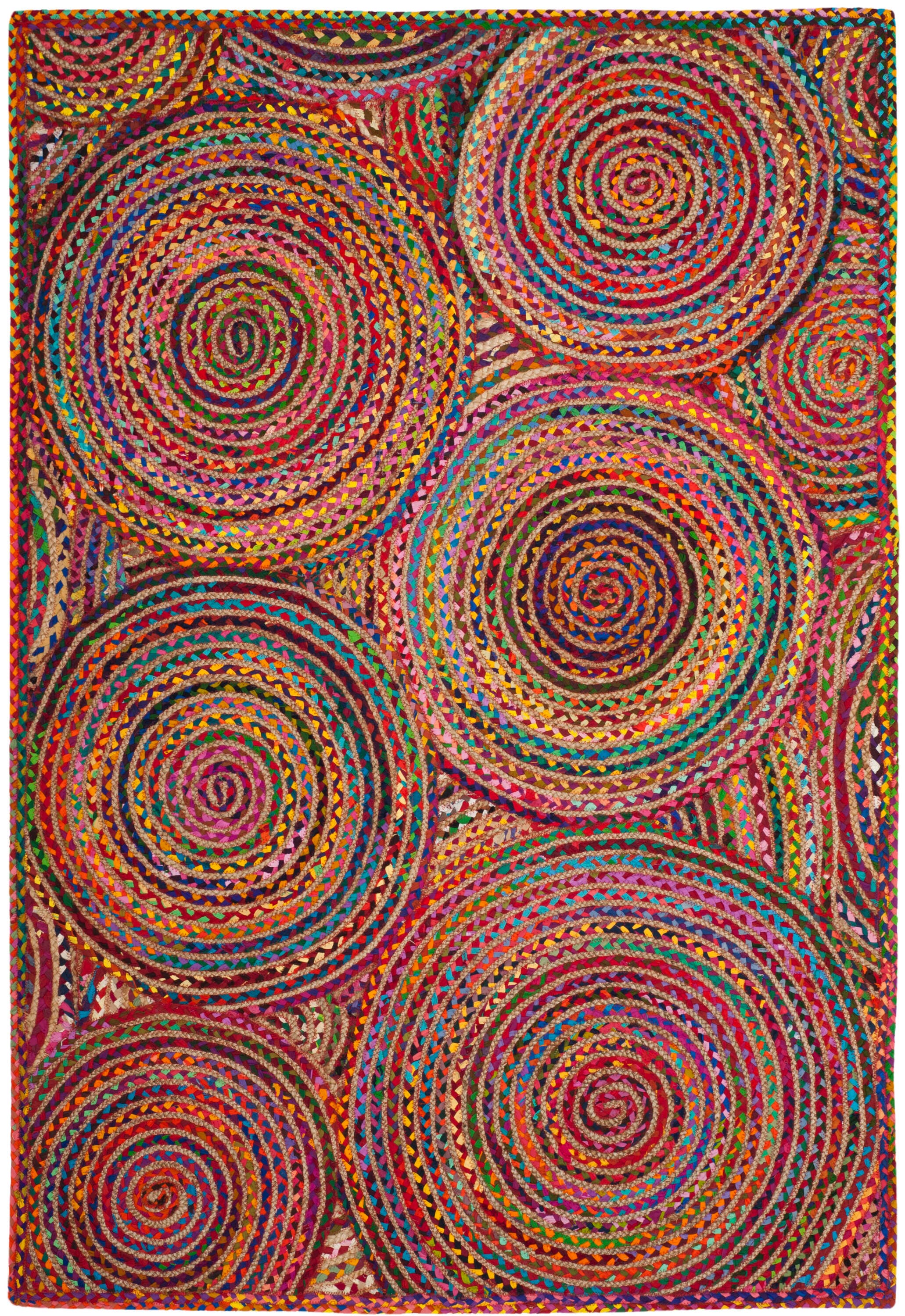 Cape Cod Red Multicolor Wool Cotton Handmade Area Rug
