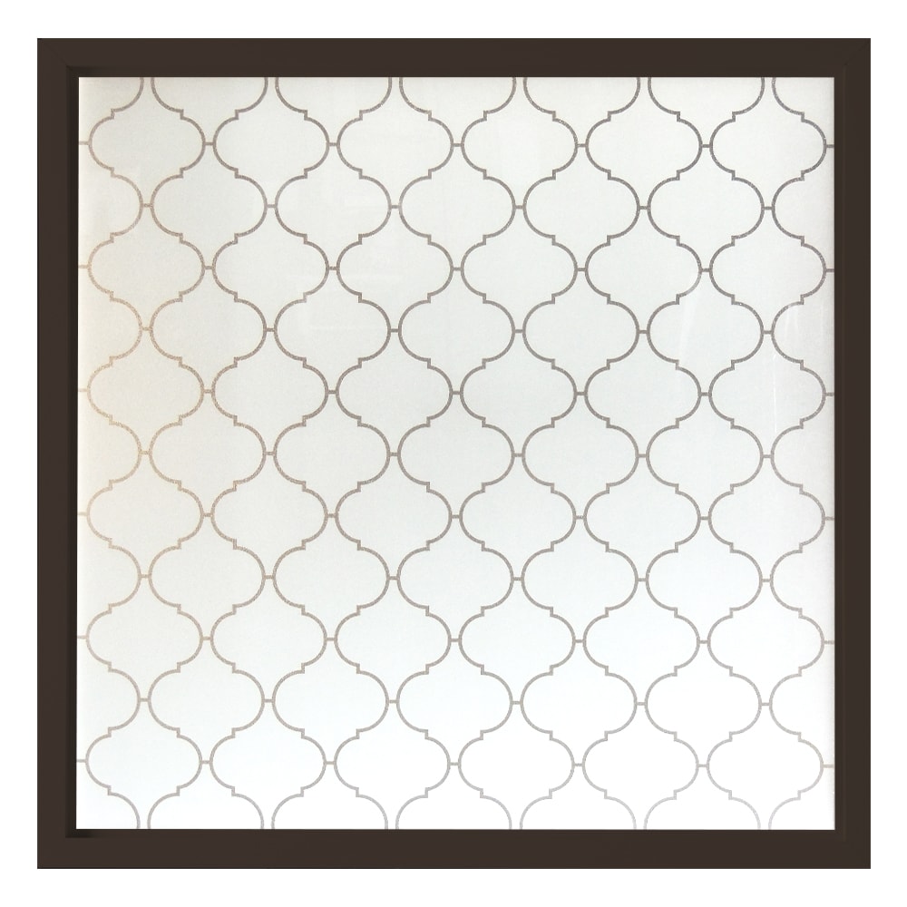 Hy-Lite DF4747BAROV1500BZ Baroque Decorative Glass 47-1/2-in x 47-1/2-in Bronze Square Accent Window with Grids