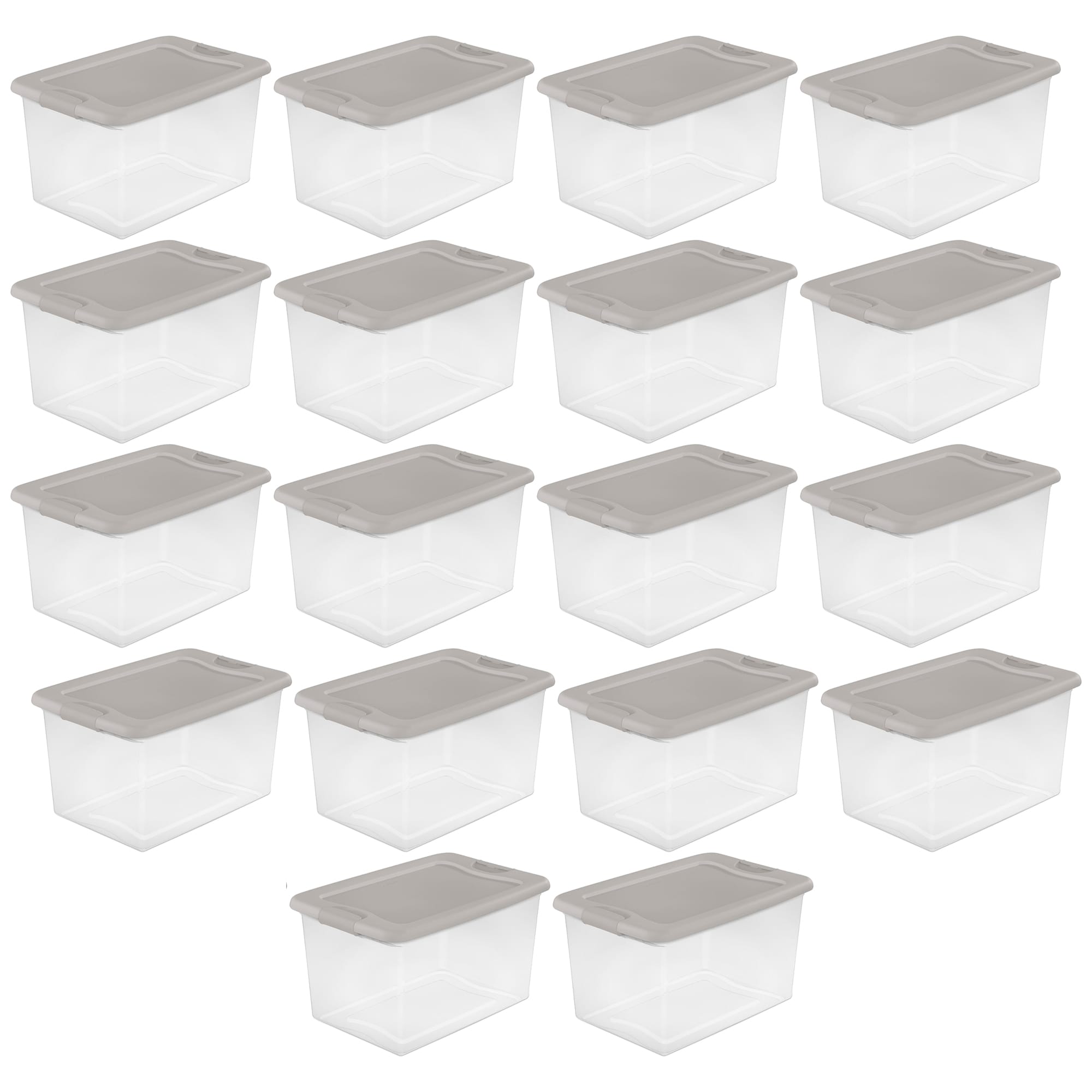Stackable Cube Organizer, 4 Compartments, 4 Drawers, Plastic, 6 x 7.2 x 6,  Clear