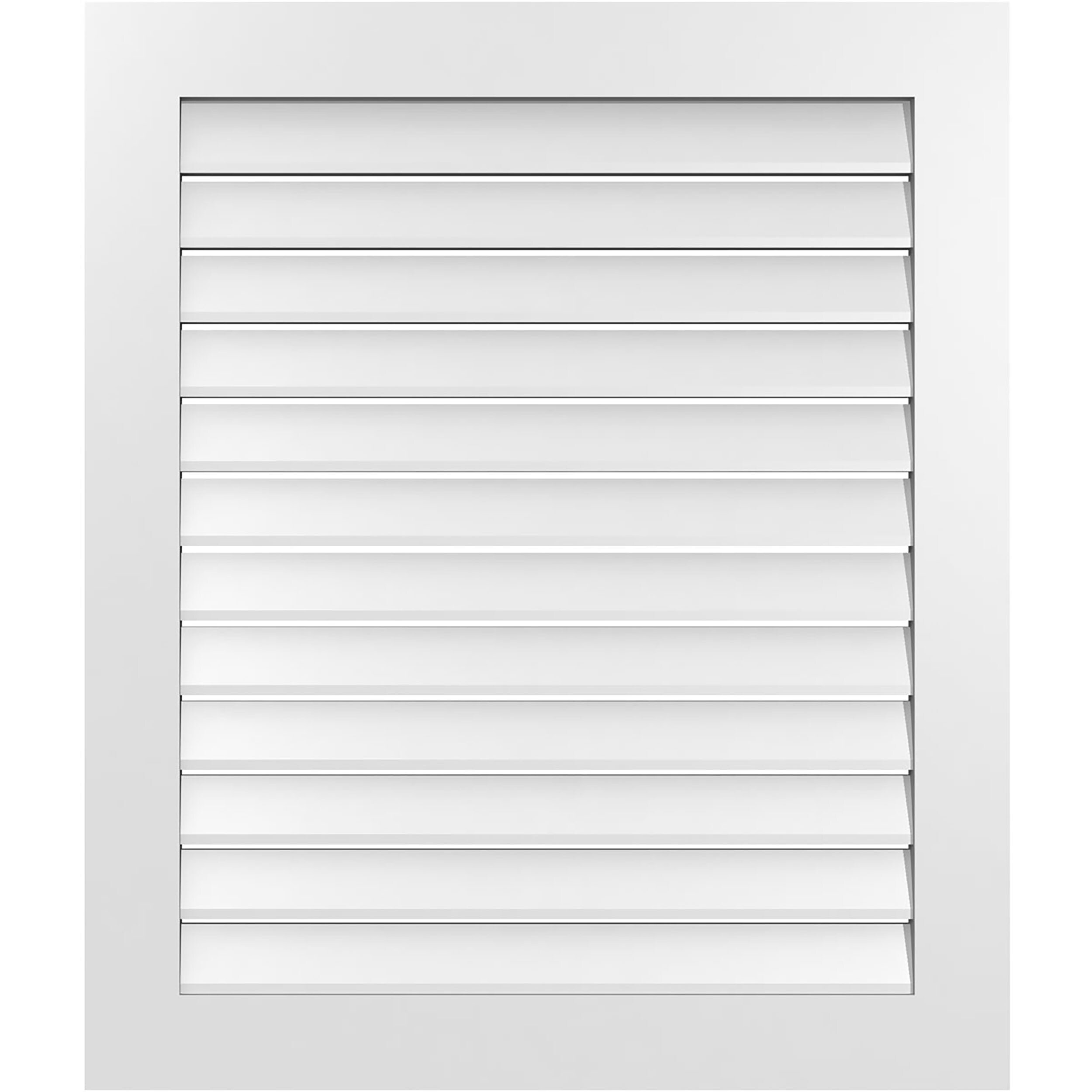 Ekena Millwork GVPVE34X4001SF 34-Inches x 40-Inches Off-white Rectangle PVC Gable Louver Vent