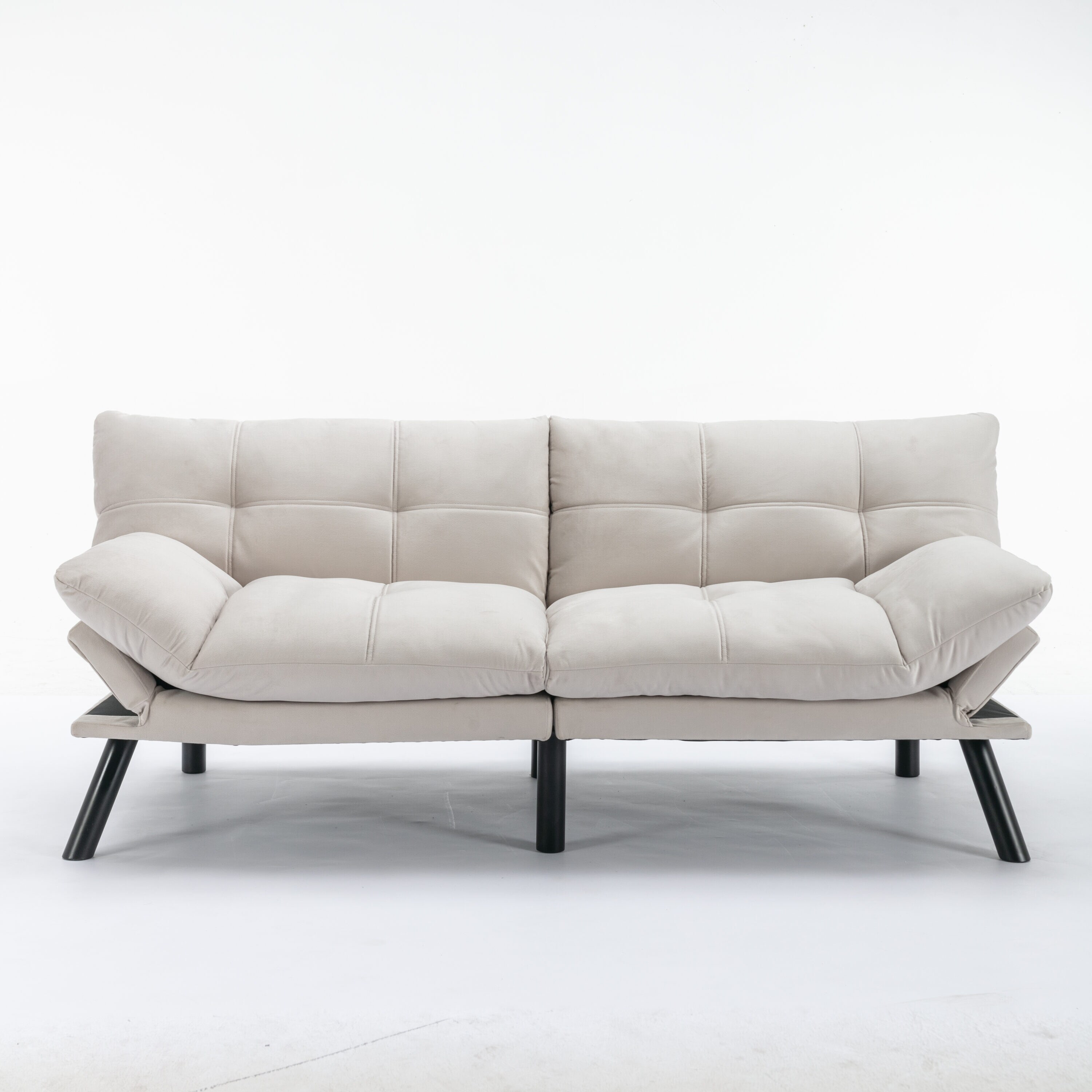 LOVMOR SF-M-W570124915 Cream Convertible Folding Modern sofa Bed