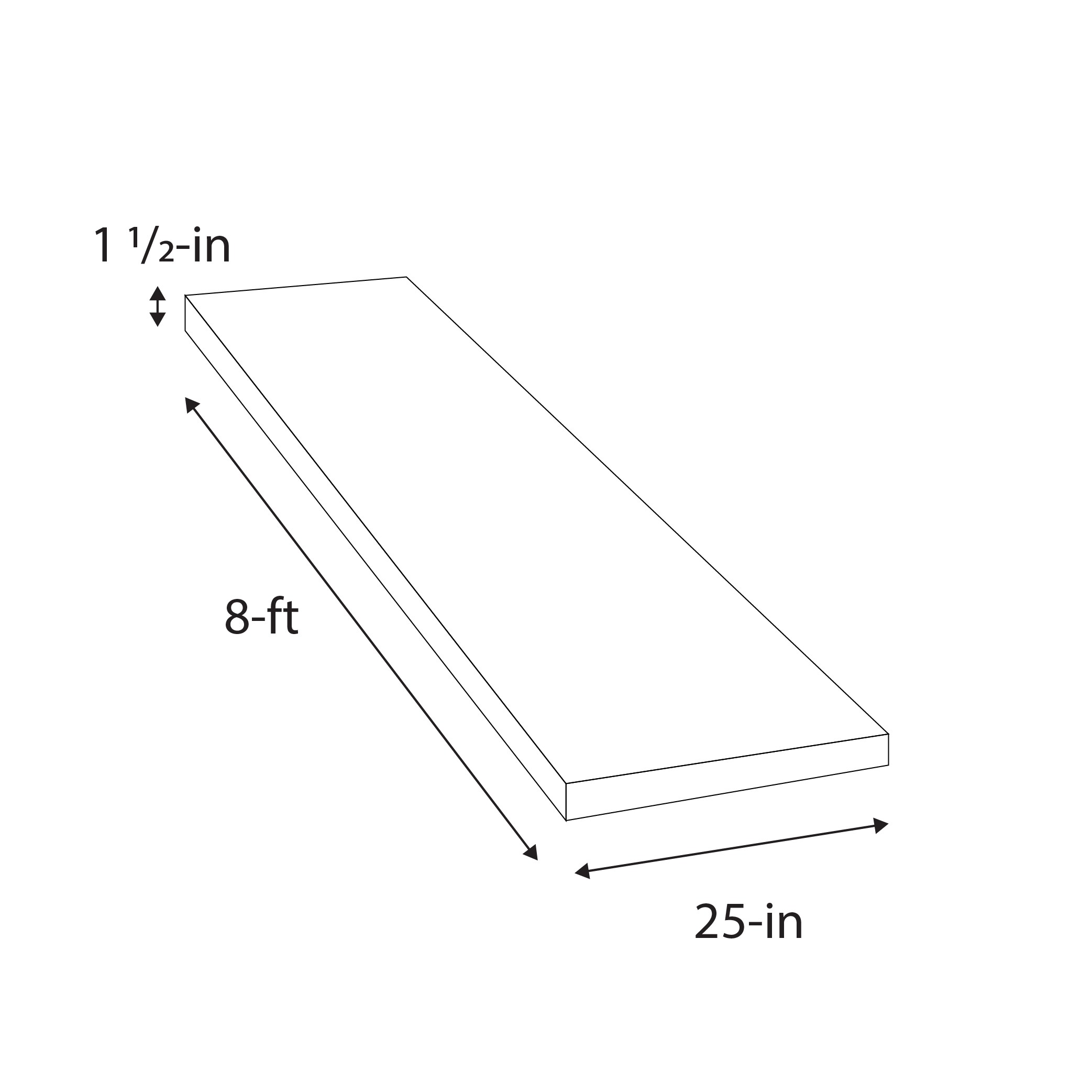 allen + roth Hevea Countertops 96-in x 25-in x 1.5-in Natural Straight ...