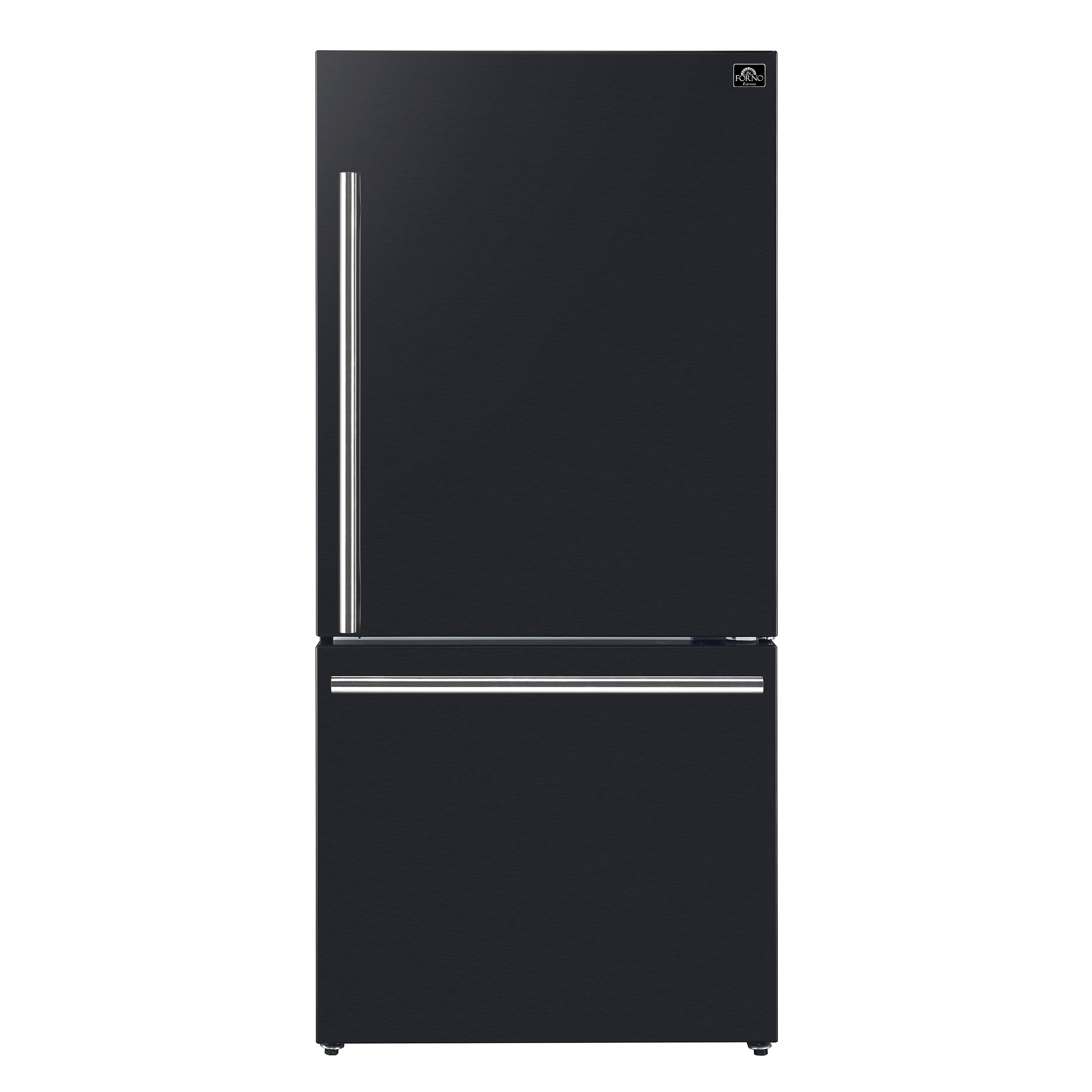 FORNO FFFFD1785-31BLK Milano Espresso 17.2-cu ft Counter-Depth Bottom-Freezer Refrigerator Black ) ENERGY STAR Certified