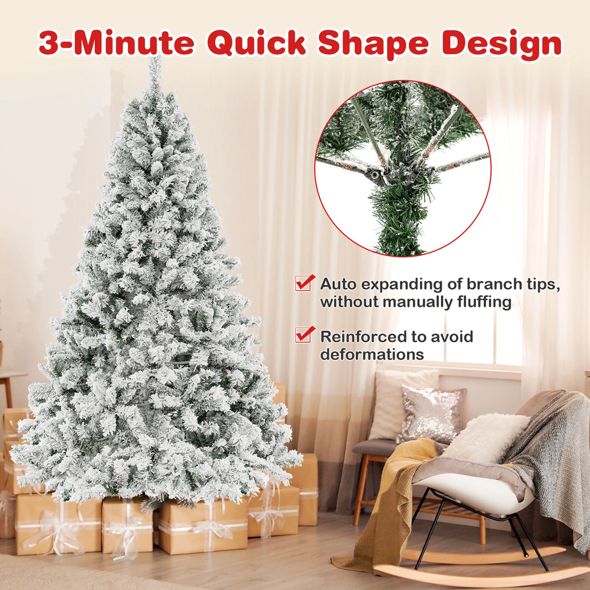 Costway LWS00769 Artificial-Christmas-Trees - View #7