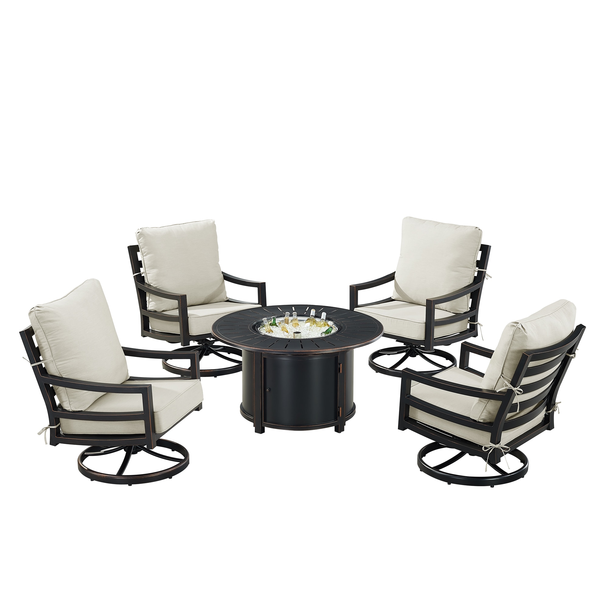 Oakland Living HUDSON4CHNOBULGCU Patio-Conversation-Sets - View #4
