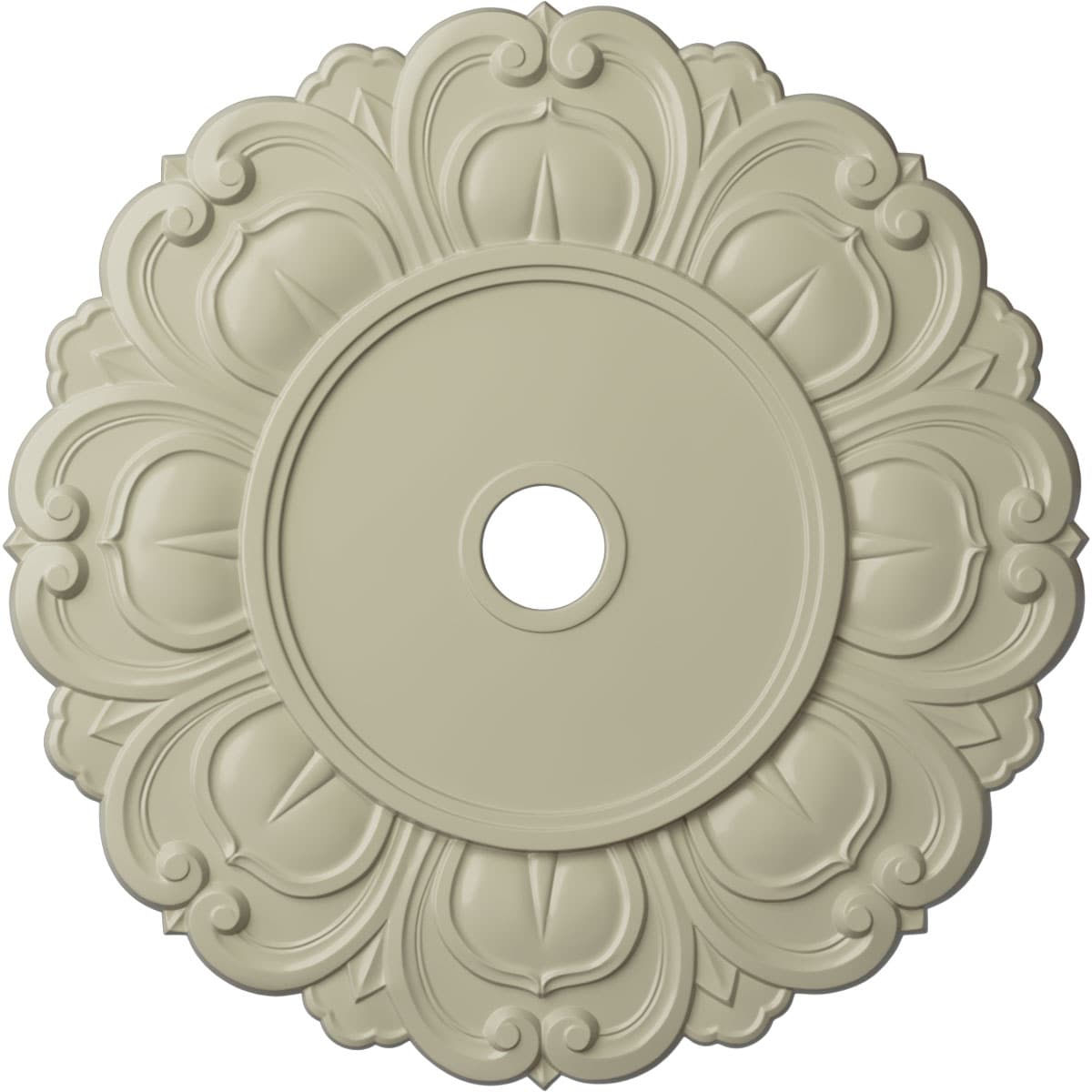 Ekena Millwork CM32ANCYF Angel 32.25-in W x 32.25-in L Painted Clear Yellow Polyurethane Whole Ceiling Medallion