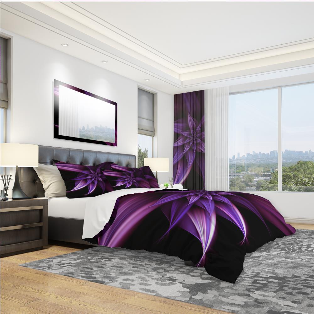 Designart 3-Piece Purple Twin Duvet Cover Set in the Bedding Sets ...