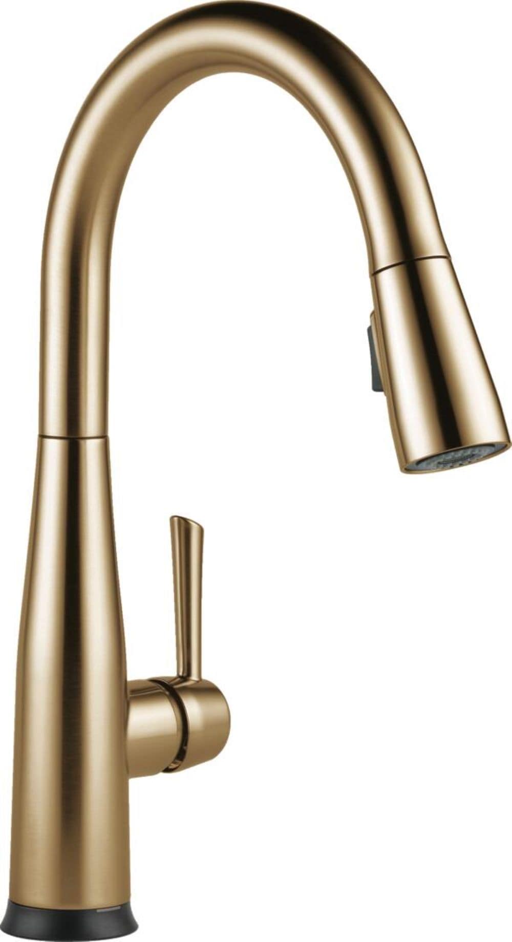Delta 9113TLV-CZ-DST Essa Champagne Bronze Single Handle Deck-mount Voice Activated Pull-down Kitchen Faucet with Sprayer ( Deck Plate Included )