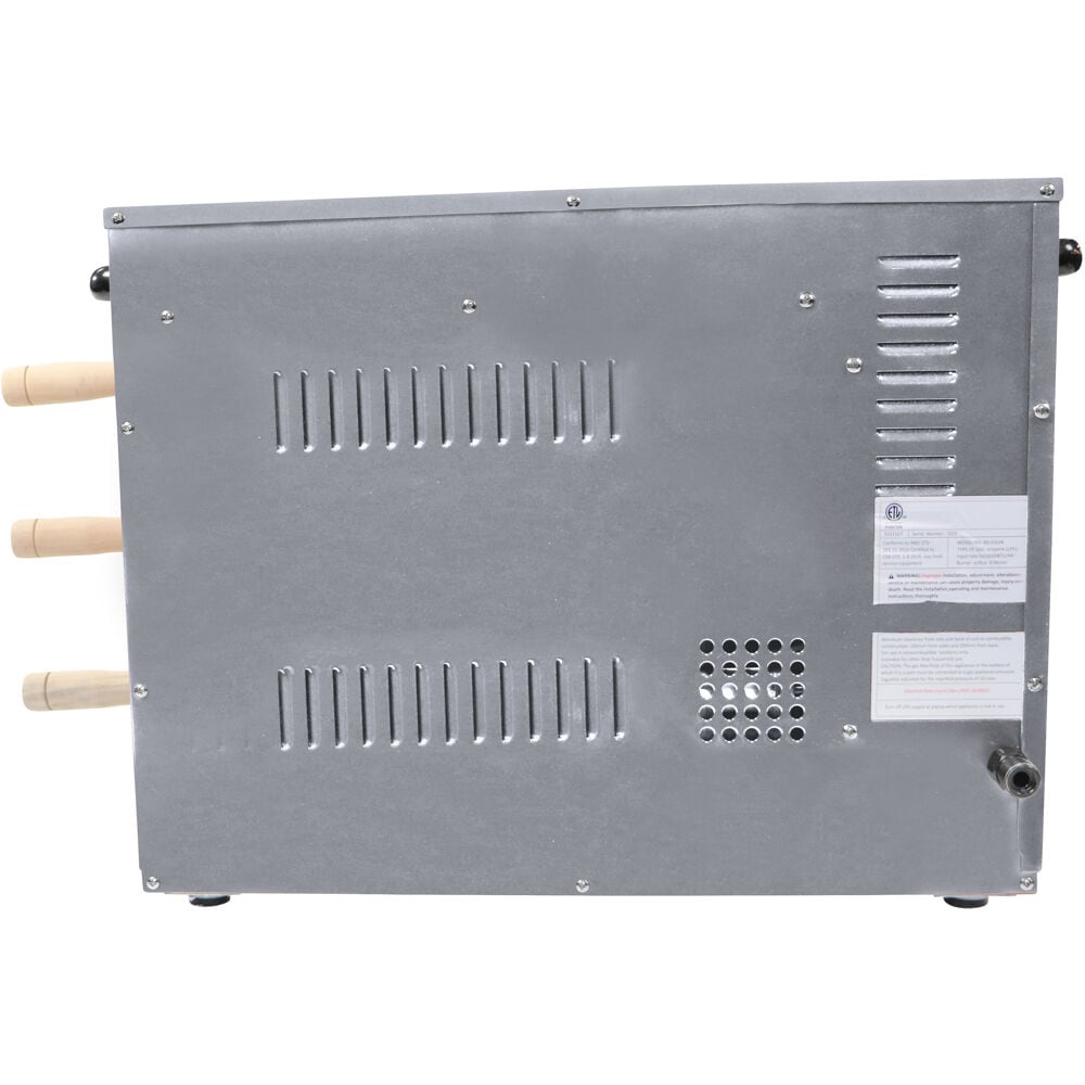 Silver Propane Gas Rotisserie Grill with Auto Rotating Skewers