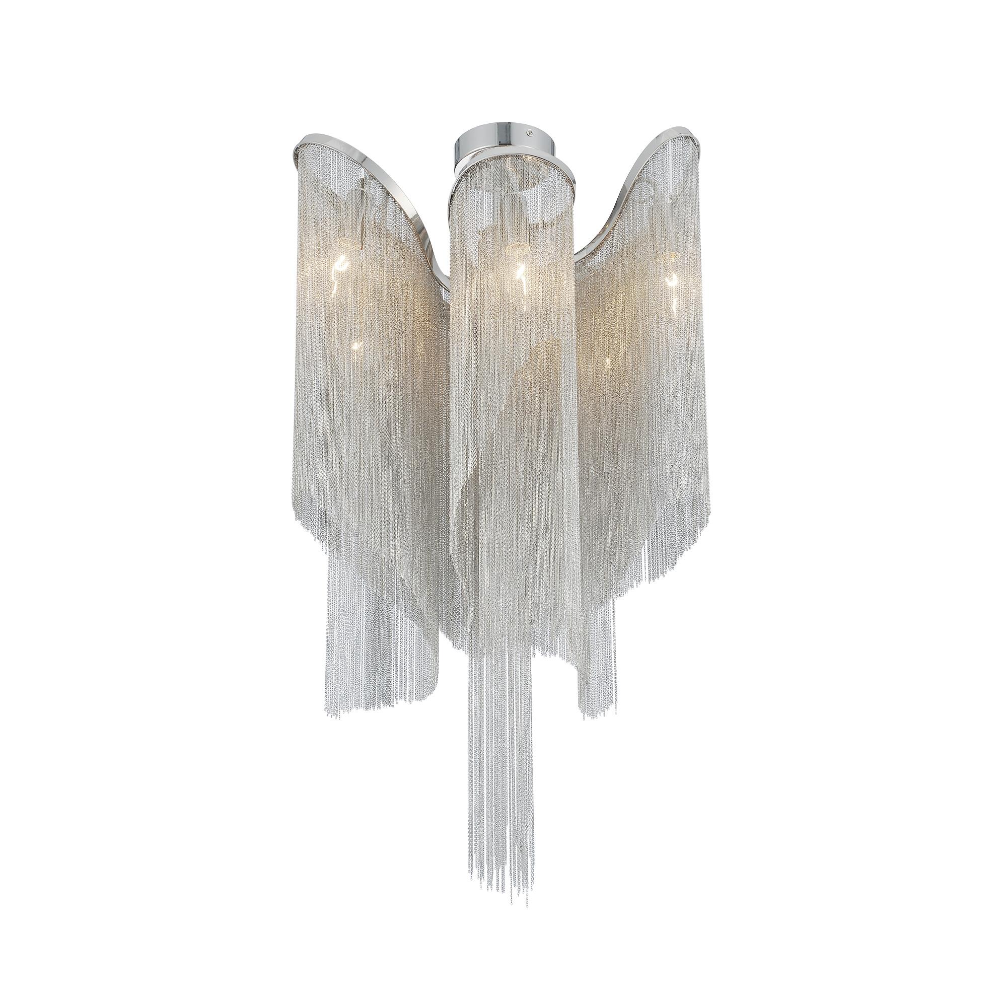 CWI Lighting 5650C20C Daisy 8-Light 20-in Chrome Flush Mount Light