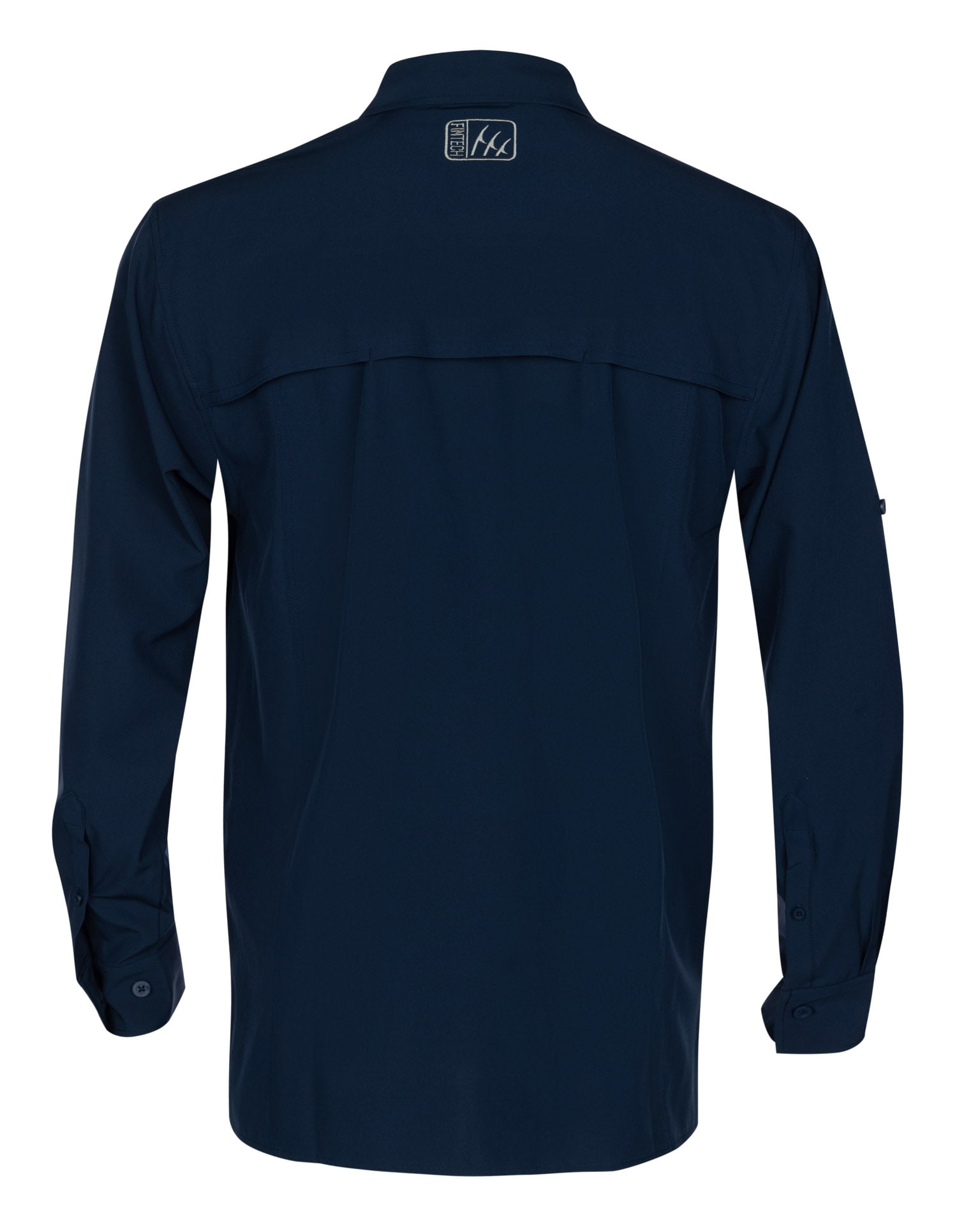 FINTECH Men's Woven Long Sleeve Solid Button-down Shirt (X-large