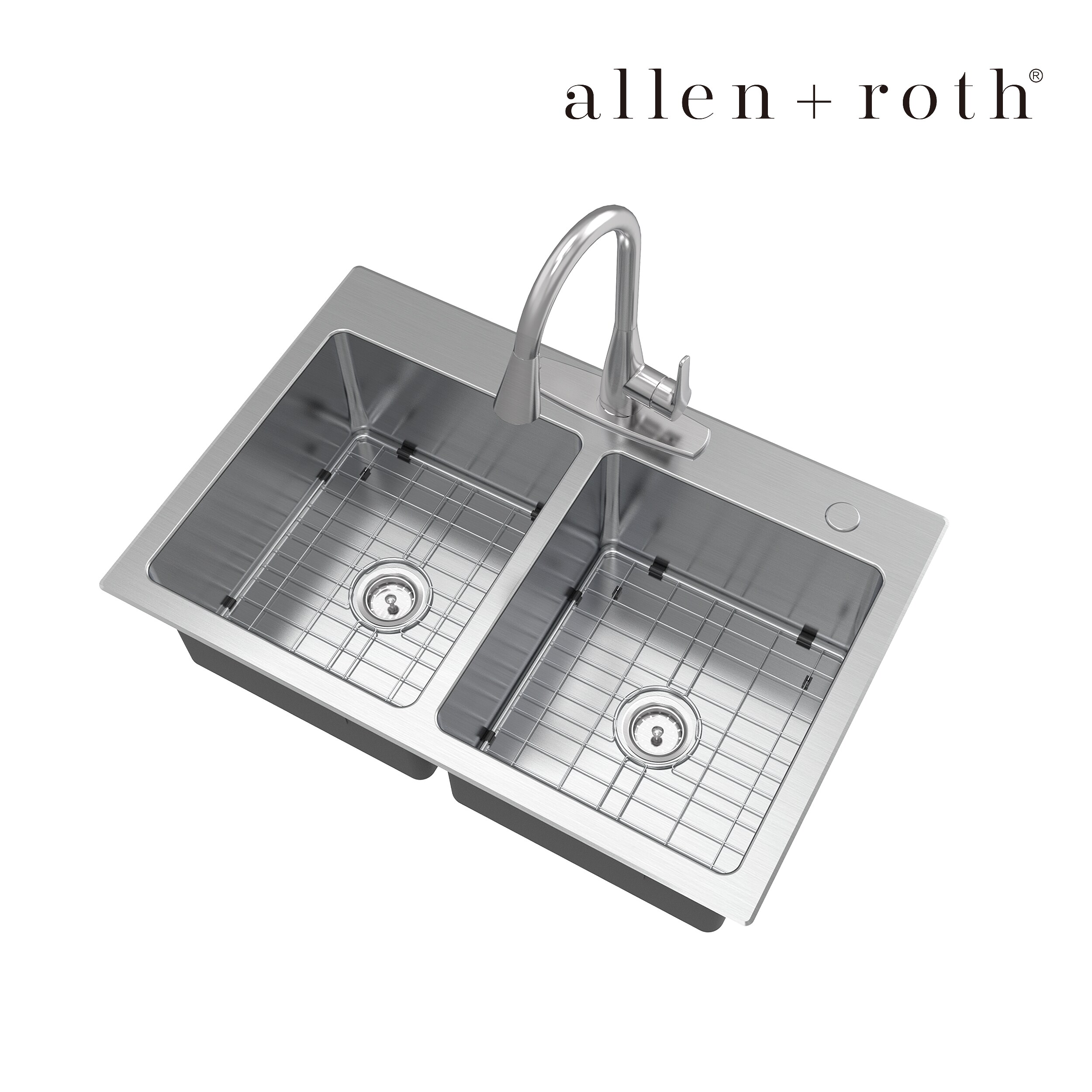 allen + roth The Hoffman Collection Dual-mount 33-in x 22-in