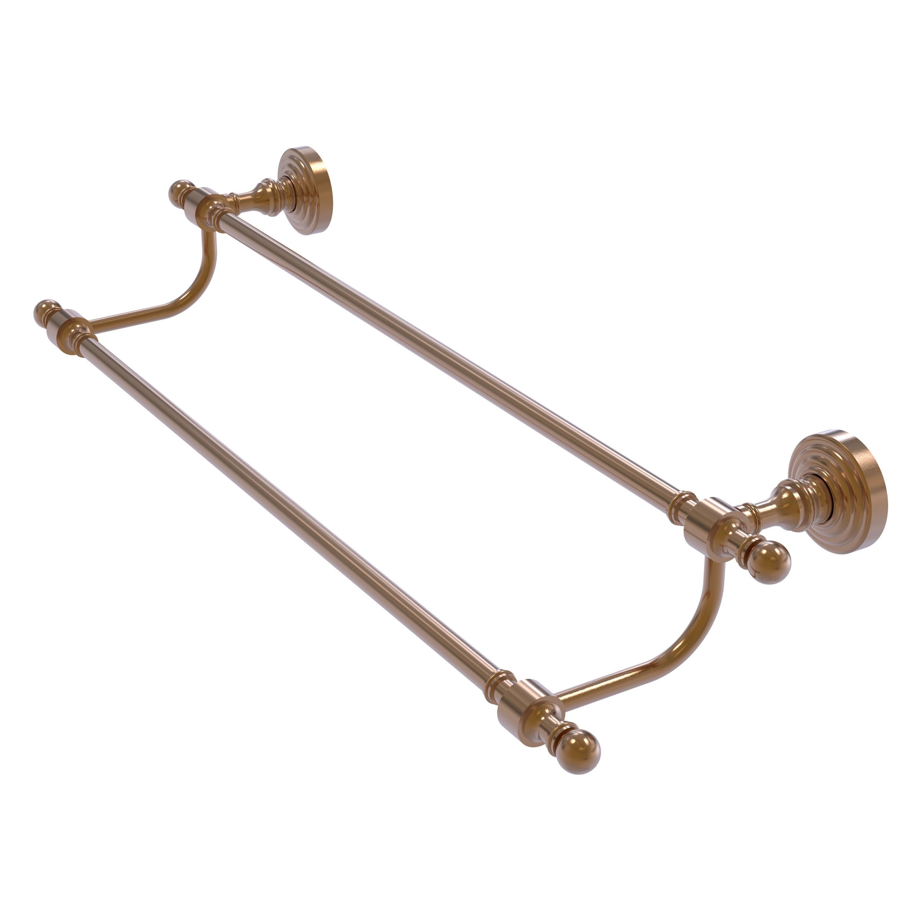 Allied Brass RW-72/30-BBR Retro Wave 30-in double Brushed Bronze Wall mount Double Towel Bar
