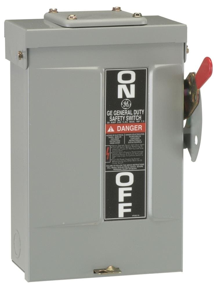 Ge 30 Amp 3 Pole Non Fusible Safety Switch Disconnect In The Electrical