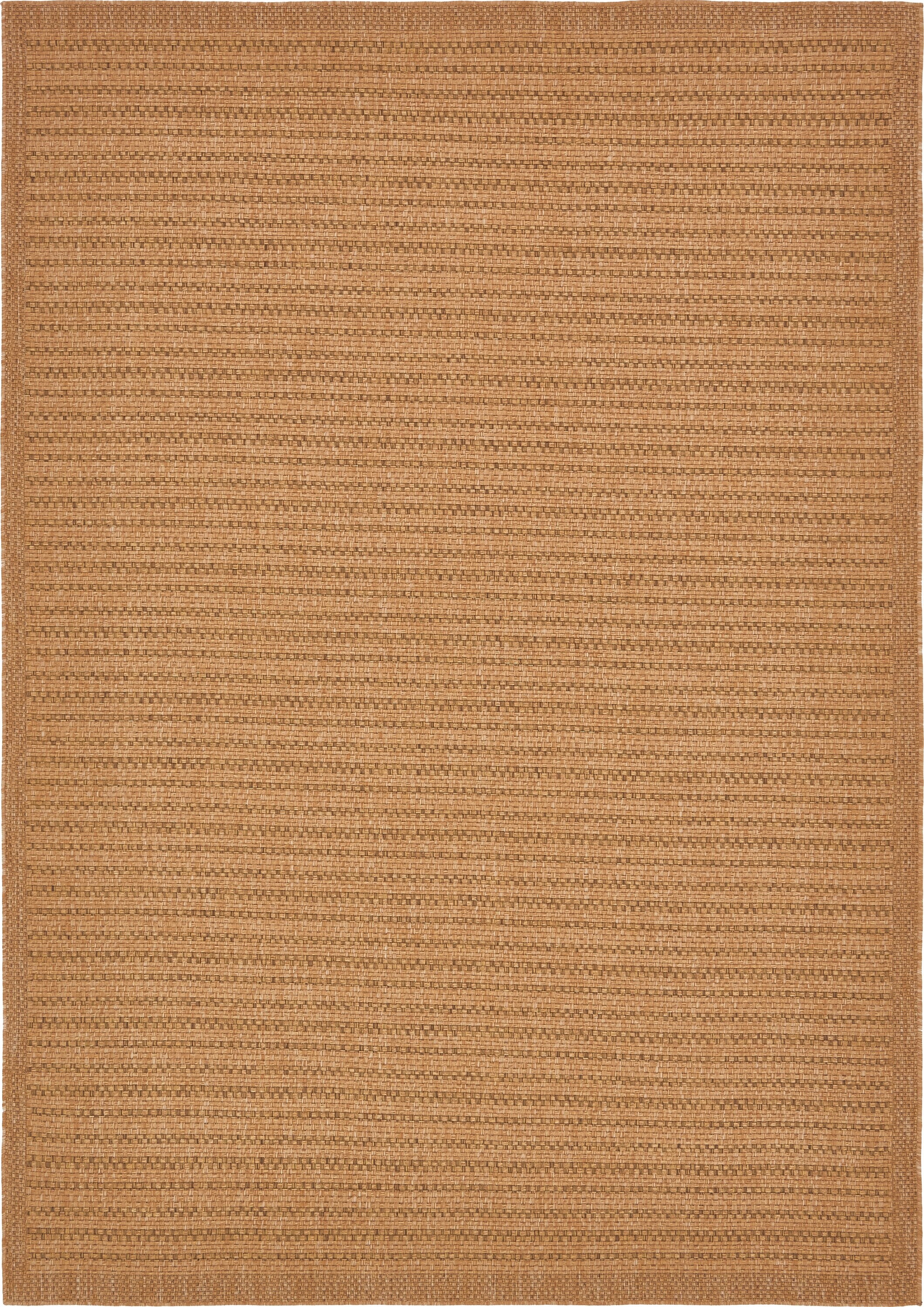 Unique Loom 3135589 Checkered Outdoor 8 x 11 (ft) Loomed Polypropylene Light Brown/Olive Rectangular Indoor/Outdoor Geometric Area rug