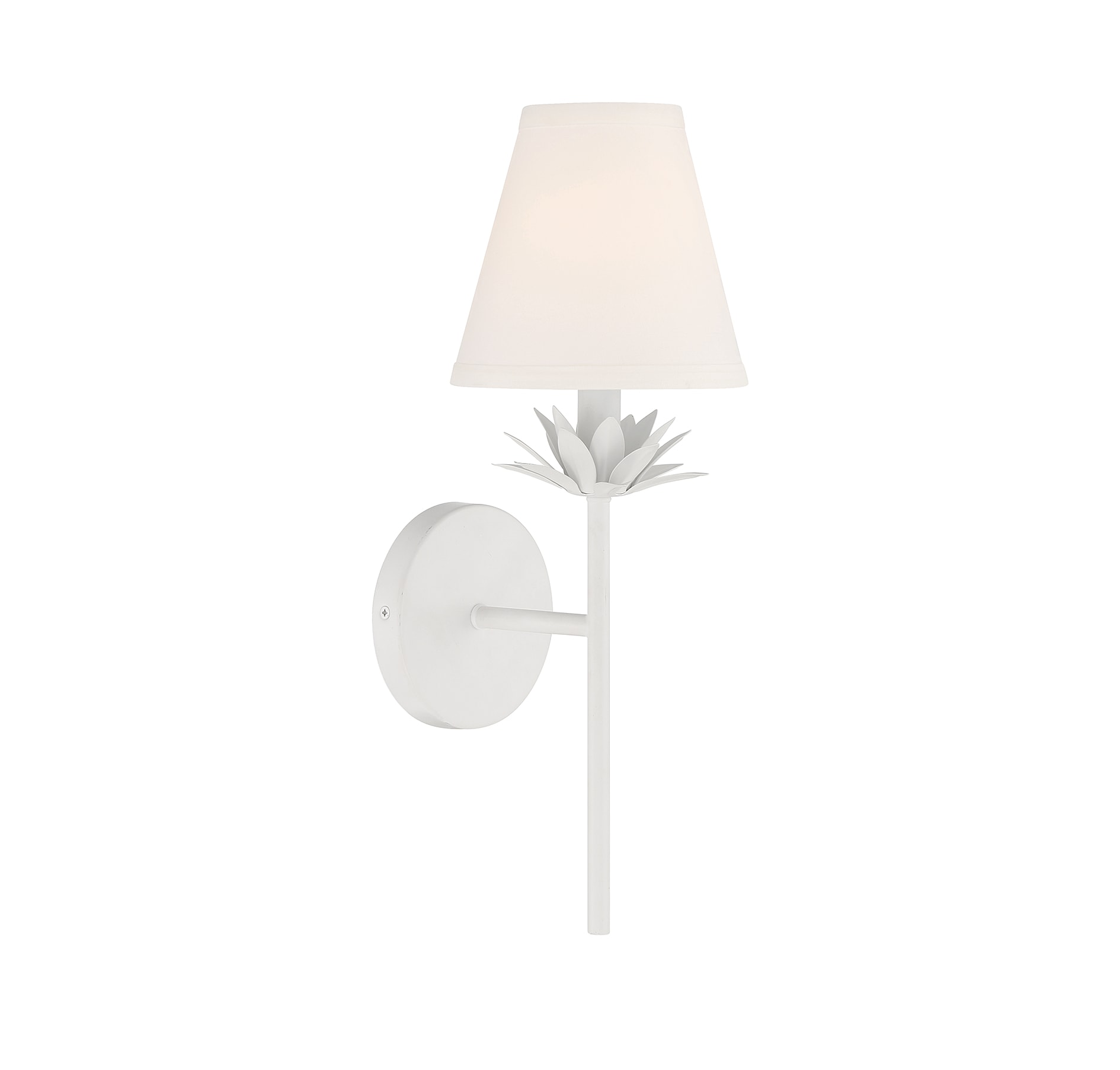 Meridian 6-in W 1-Light Matte White Vintage Led,Incandescent Wall Sconce | - Meridian Lite Trends M90077WH