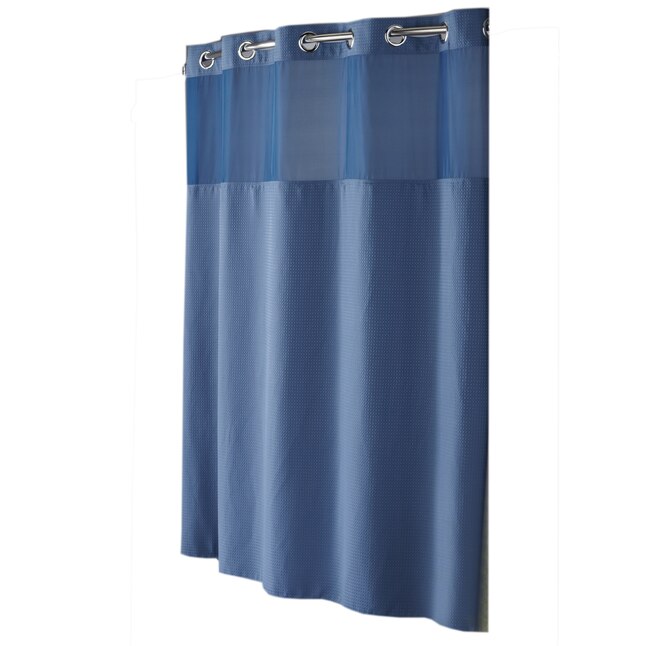 Hookless Polyester Moonlight Blue, 108 Inch Wide Hookless Shower Curtain