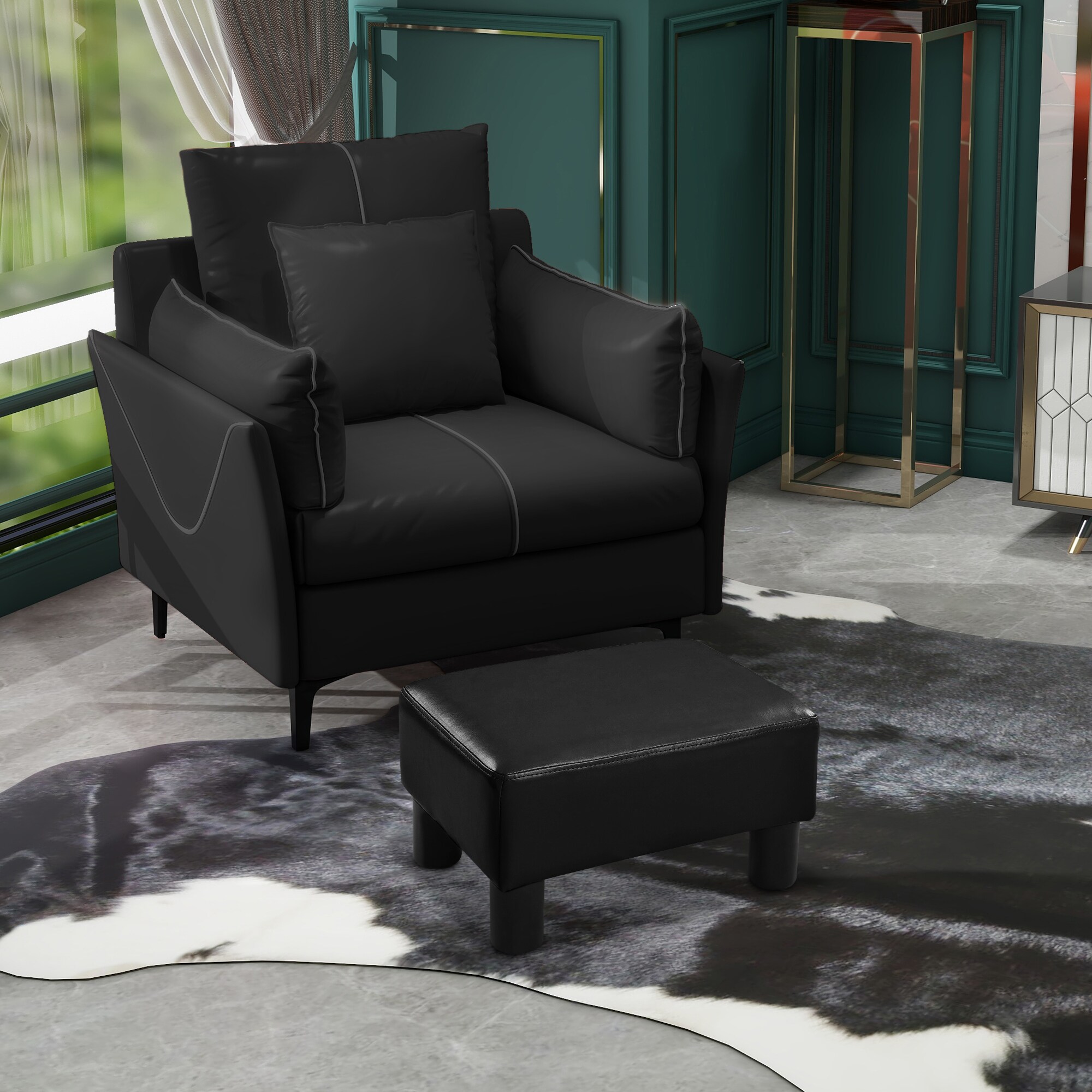 LIVIZA OUG56300BK Indoor-Ottomans - View #3
