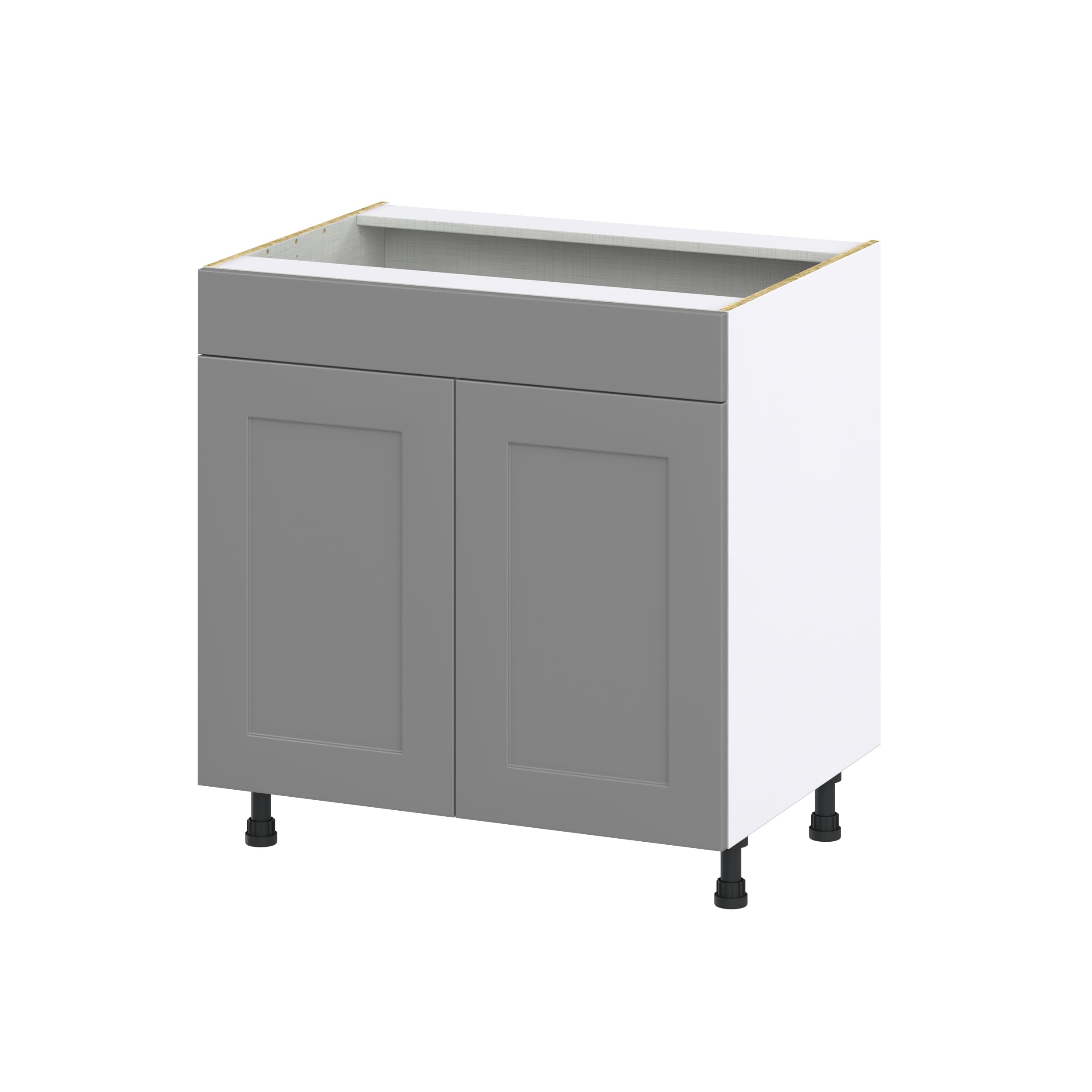 Hugo&Borg DSSB33FF-BM Beaumont 33-in W x 34.5-in H x 24-in D Slate Gray Sink Base Fully assembled Cabinet (Recessed Panel Shaker)