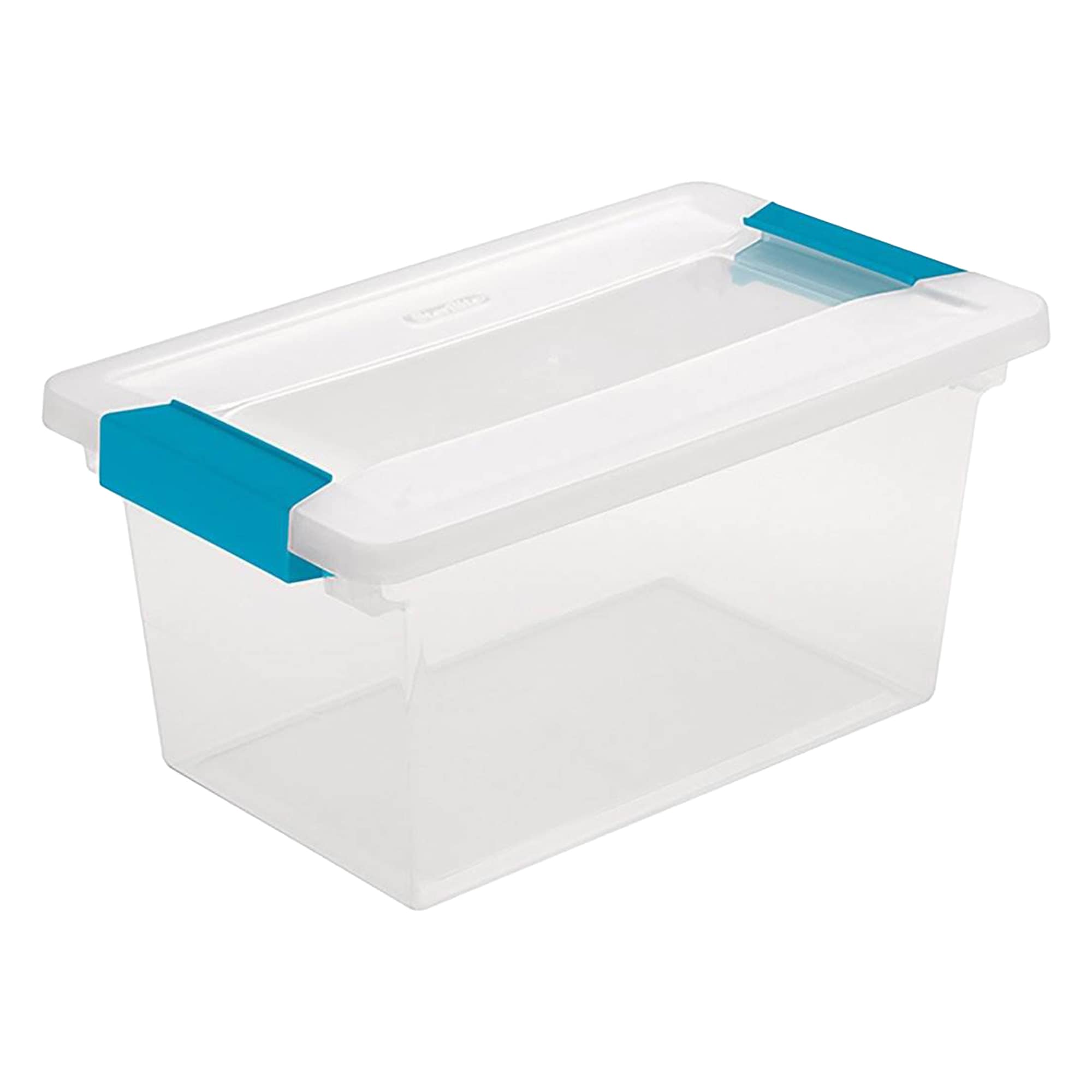 Hefty X-large 25-Gallons (100-Quart) Clear Base with White Lid Weatherproof  Tote with Latching Lid in the Plastic Storage Containers department at