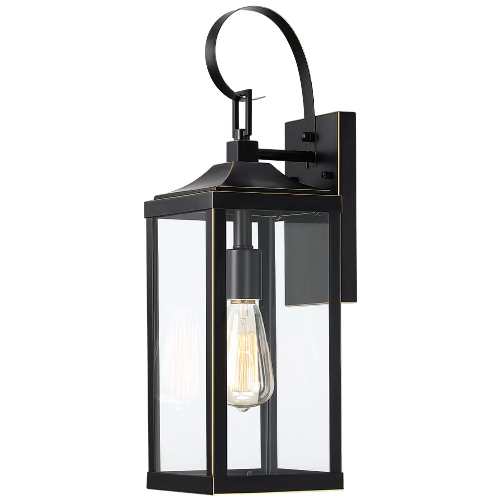 True Fine Jefferson 1-Light 19.3-in H Matte Black LED Outdoor Wall ...