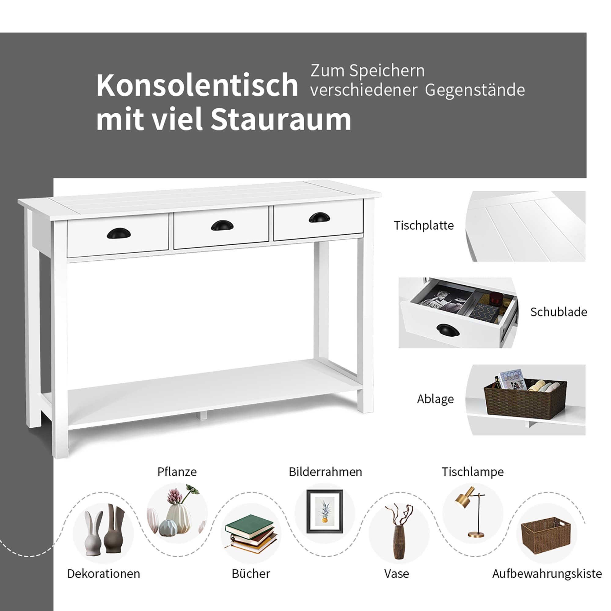 Costway SXL00118 Console-Sofa-Tables - View #3
