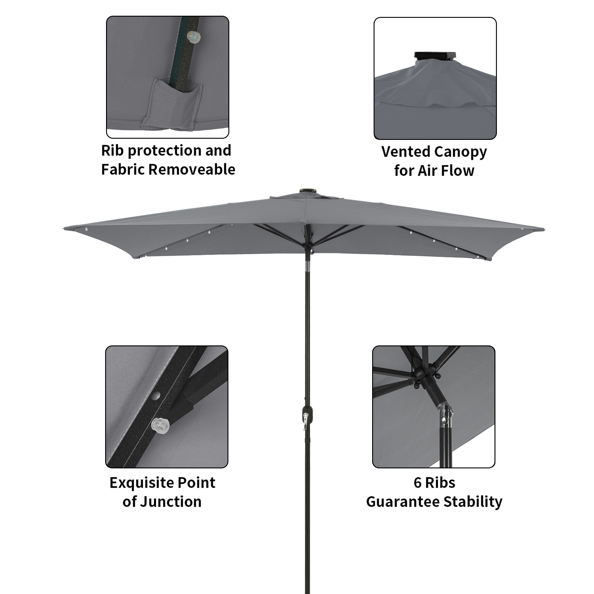 CASAINC WF-SM-RLED300GY Umbrellas-2 - View #6
