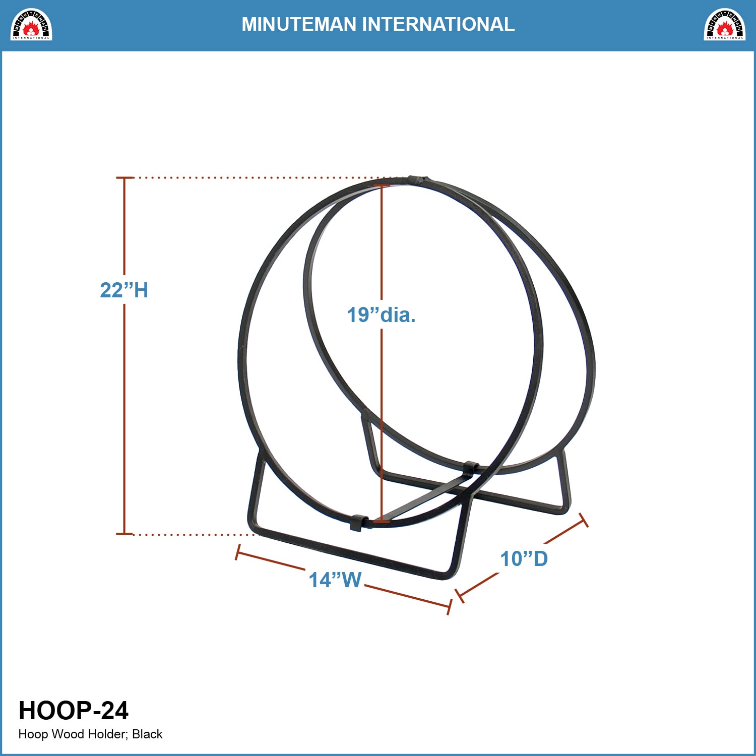 Minuteman International HOOP-24 Firewood-Storage - View #5