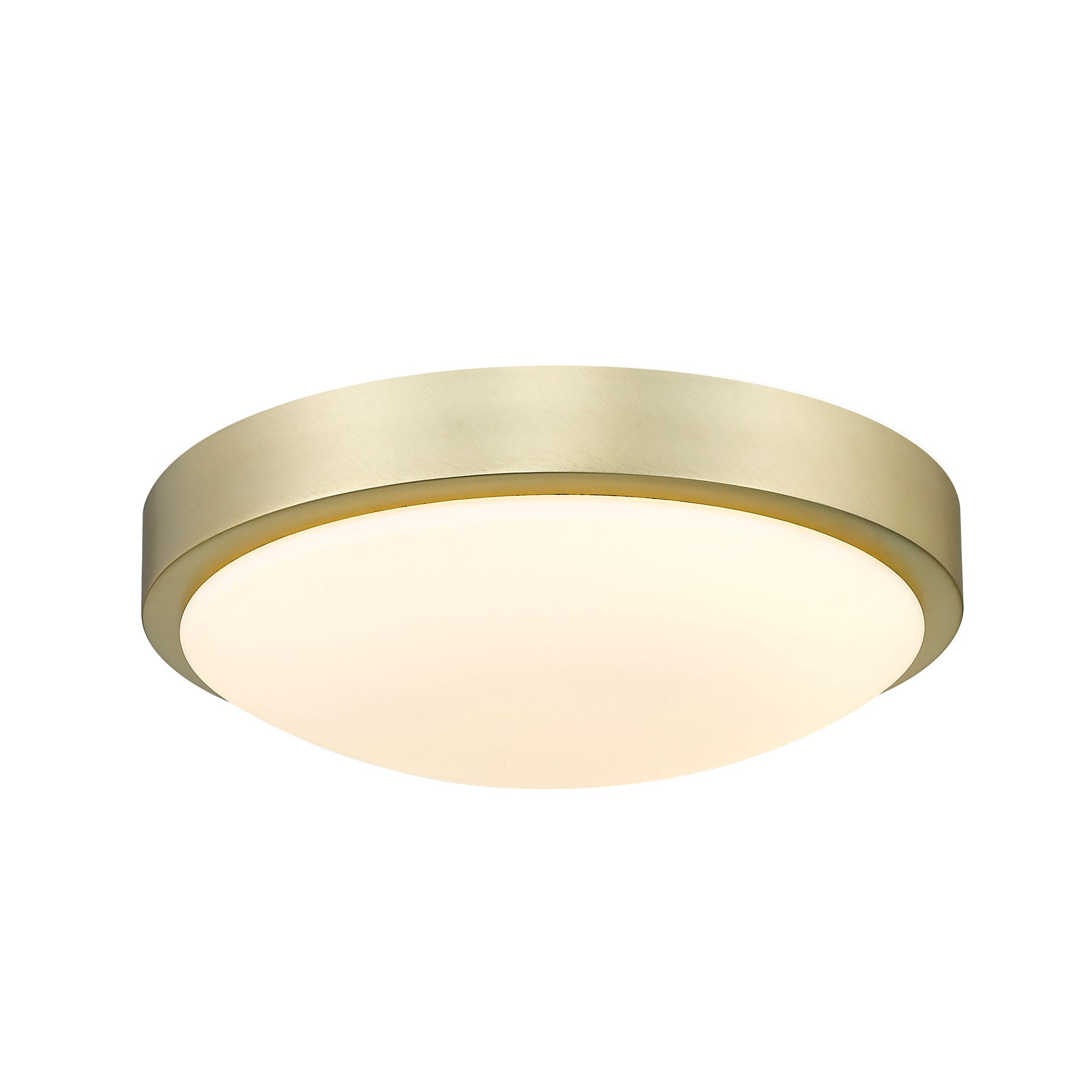 Golden Lighting 9128-FM10 BCB-OP Gabi 1 -Light 10.0-in Brushed Bronze Flush Mount Light