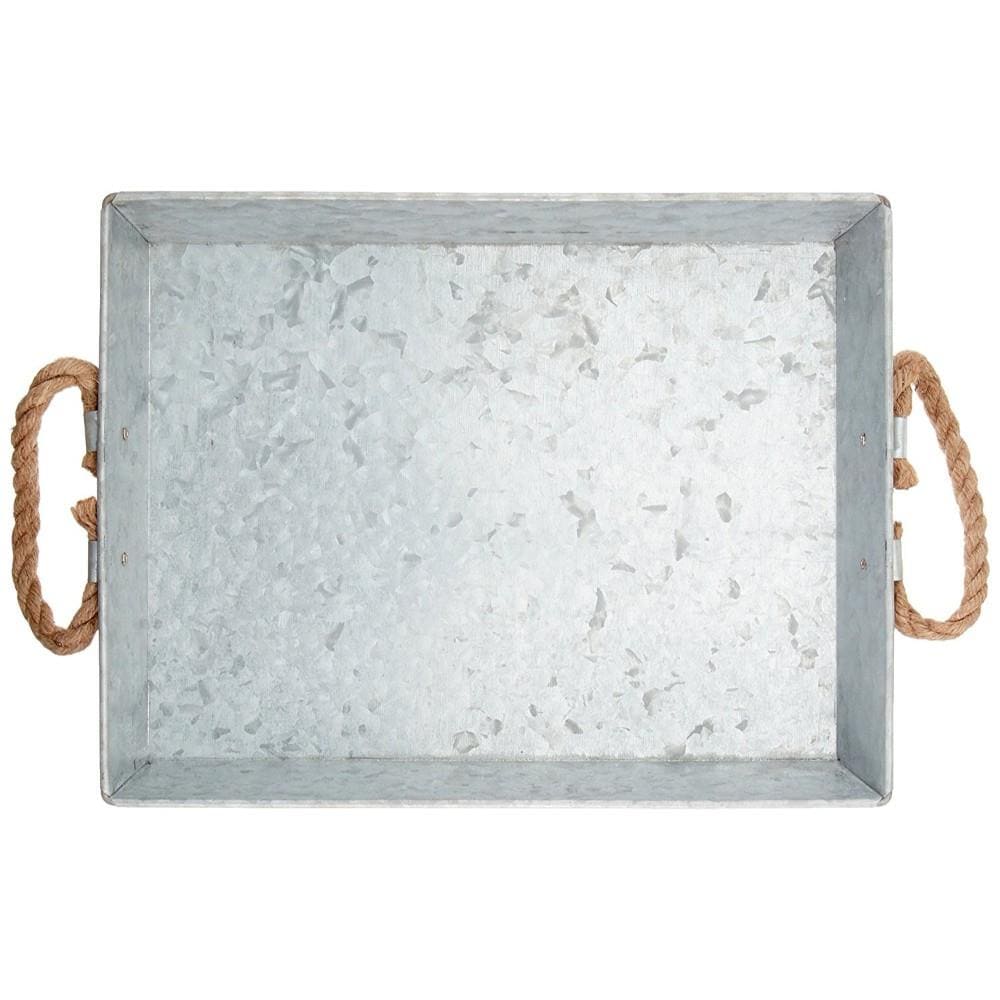 Benzara 2 in x 9 in Gray Rectangle Serving Tray in the Serving