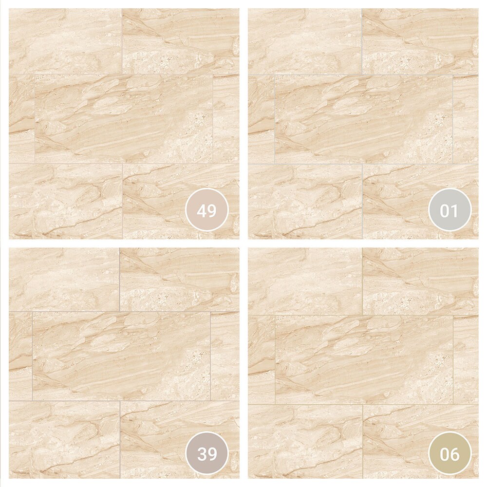 Elida Ceramica Champagne 24-in x 48-in Polished Porcelain Marble Look ...