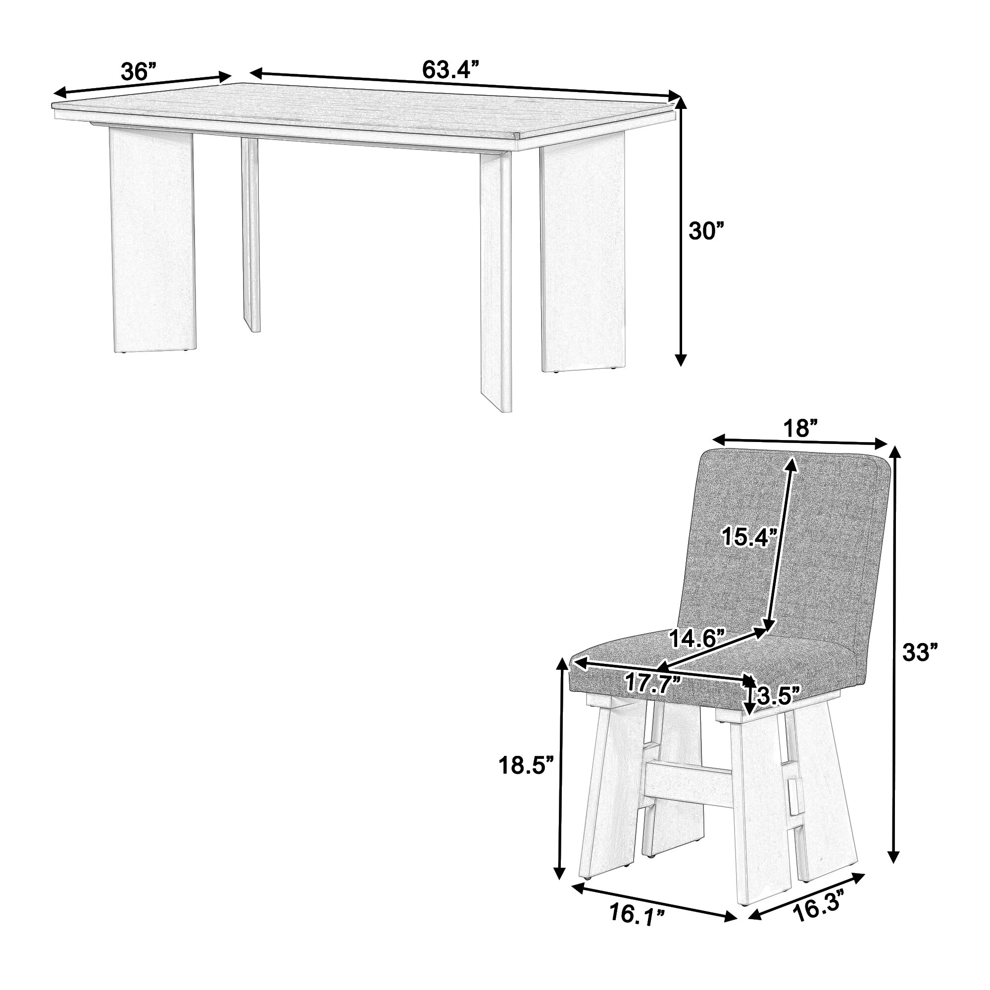 SINOFURN SYA330015GY Dining-Sets - View #9