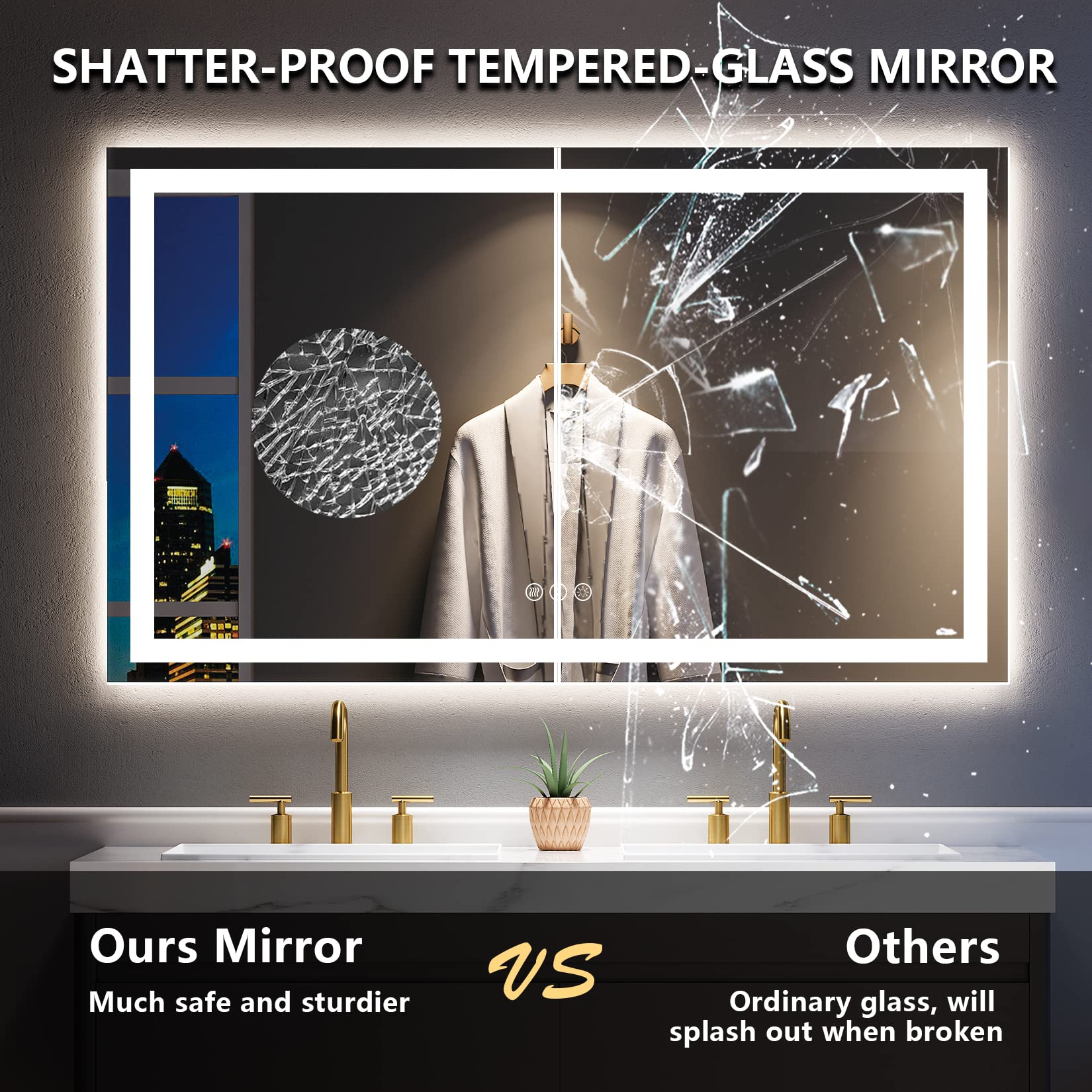 LAIFUCAM LLA0713A063 Framed-Bath-Mirrors - View #6