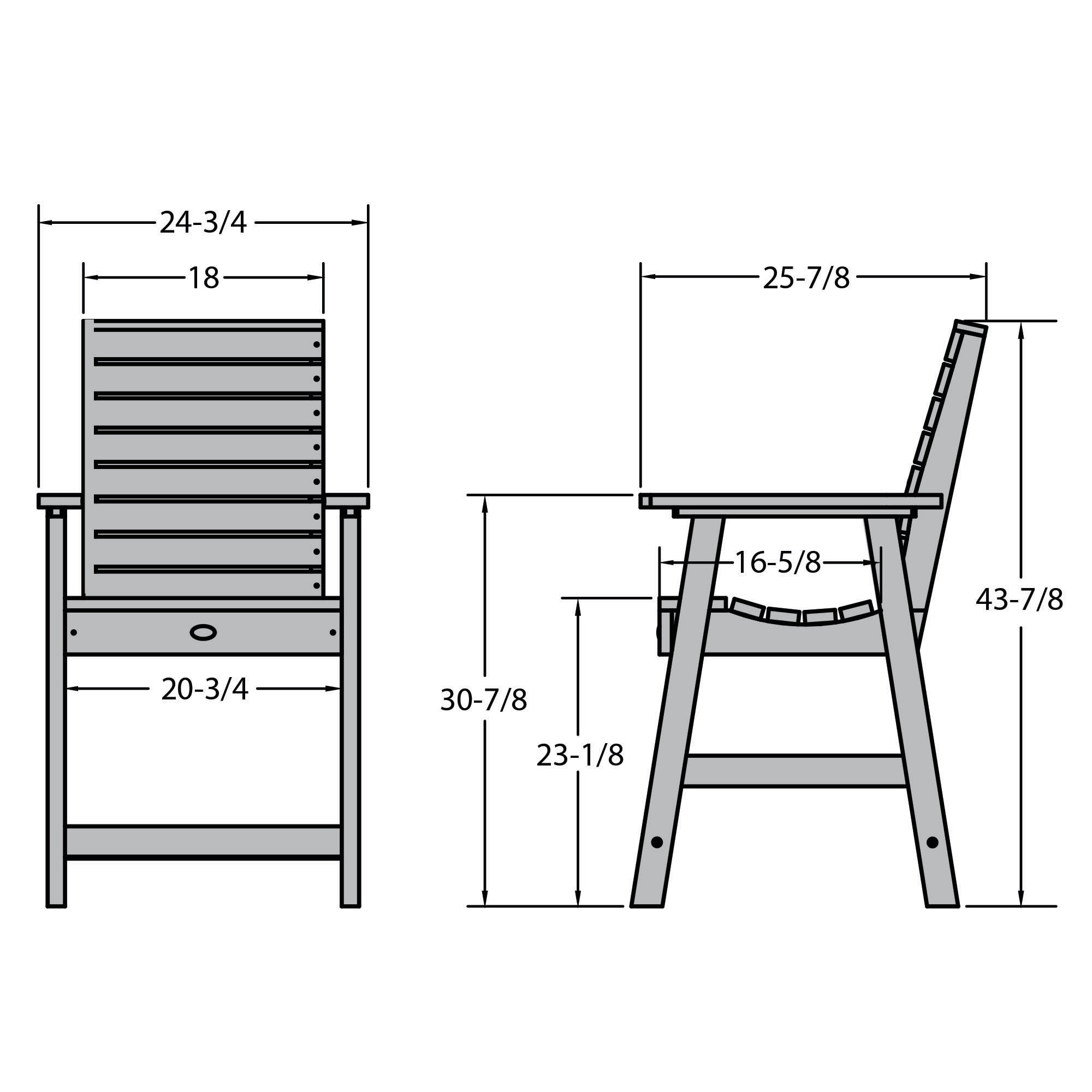 highwood The Weatherly Coastal Teak Plastic Frame Stationary ...