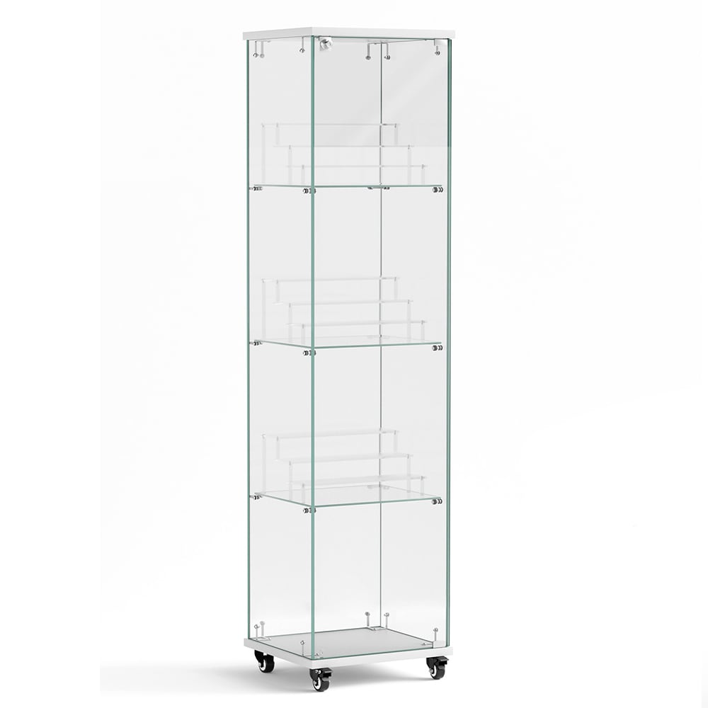 EXTRAUP HL-W1668P241903 Utility Storage Cabinets 15.8-in W x 62.3-in H Wood White Freestanding Utility Storage Cabinet
